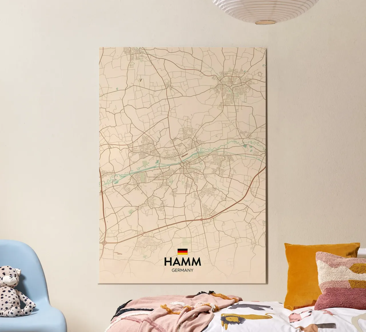 Hamm DE poster con telaio in legno da Christopher Adams