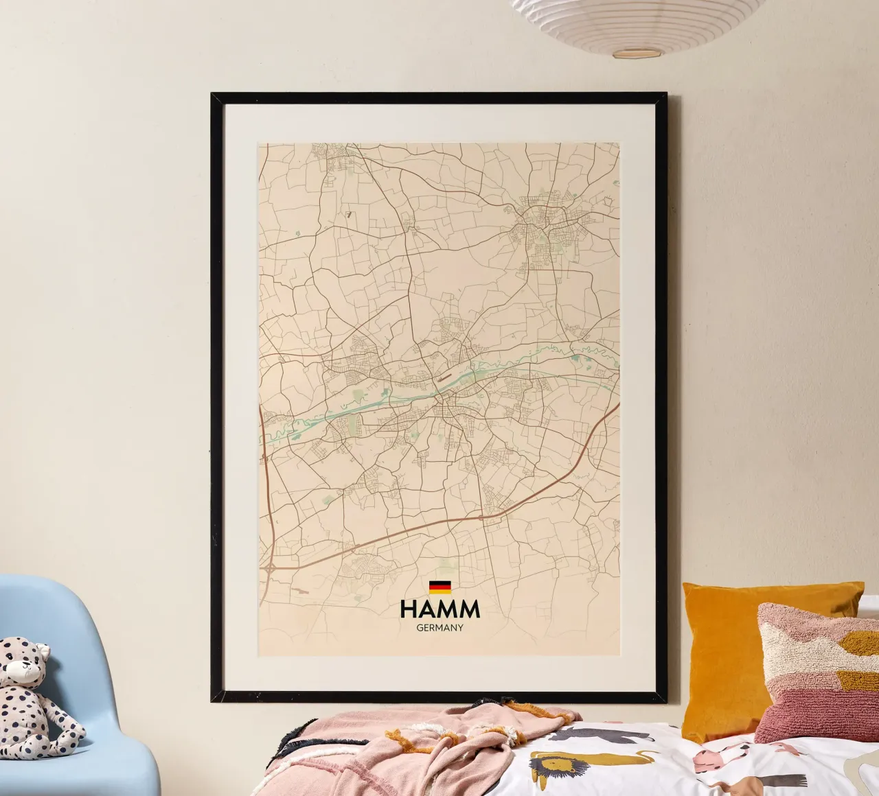 Hamm DE poster con telaio in legno da Christopher Adams