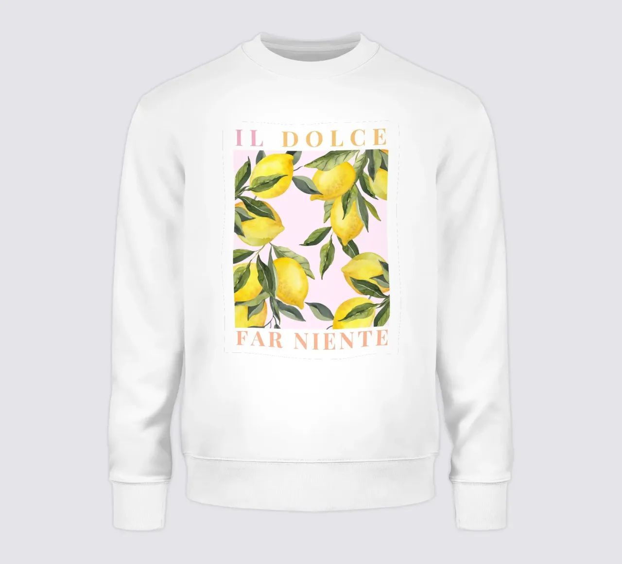 Amalfiküste Zitrone Poster, Zitrone Frucht Druck, Italien Kunst Sweatshirt von TheCocktailClub