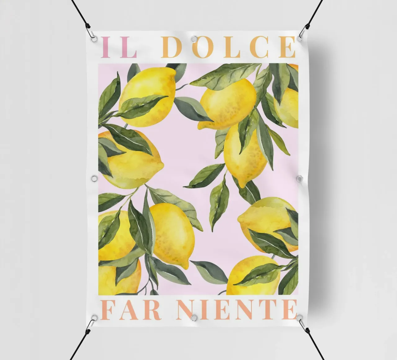 Amalfi Coast Lemon Poster, Lemon Fruit Print, Italy Art pvc cover by TheCocktailClub