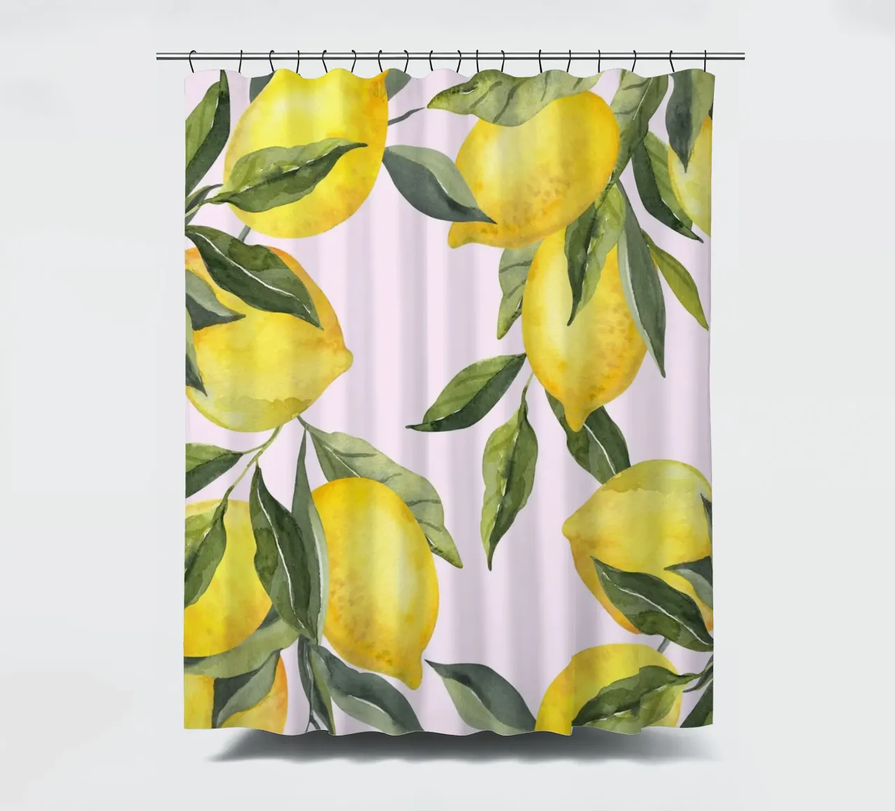 Amalfiküste Zitrone Poster, Zitrone Frucht Druck, Italien Kunst Duschvorhang von TheCocktailClub