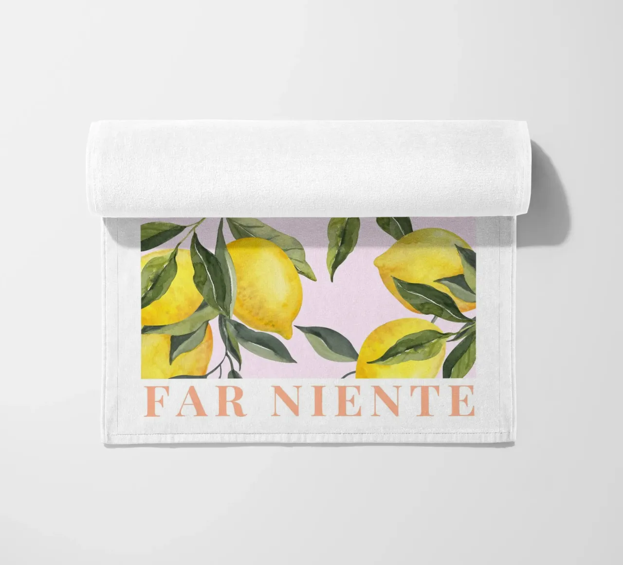 Amalfi Coast Lemon Poster, Lemon Fruit Print, Italy Art beach towel by TheCocktailClub