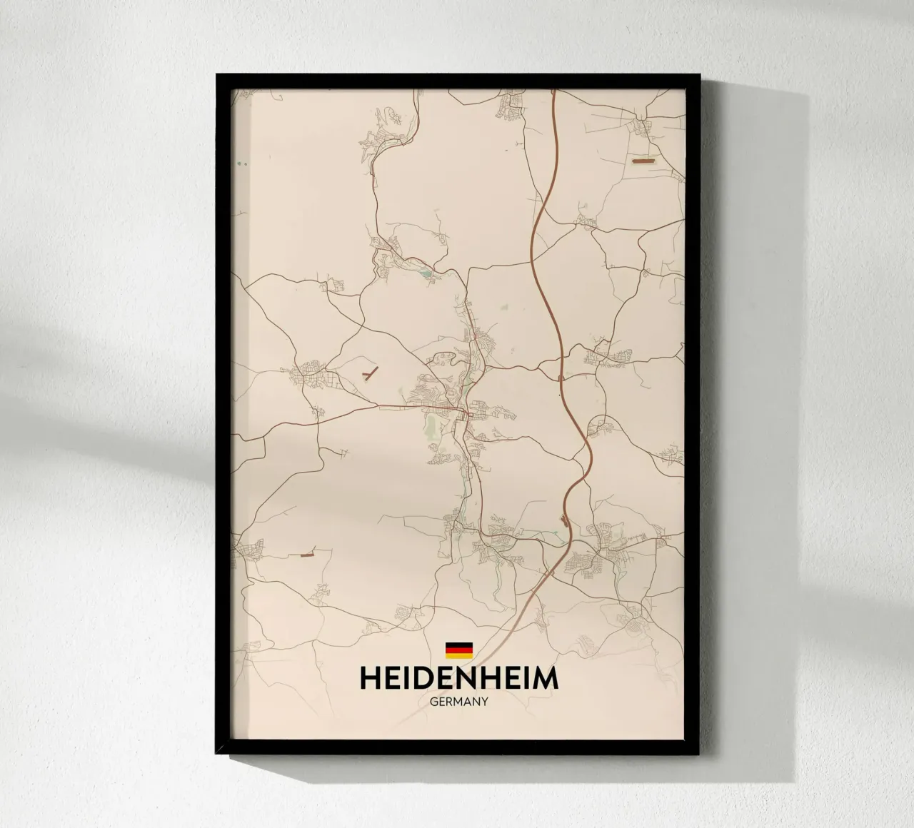 Heidenheim DE poster con telaio in plastica da Christopher Adams