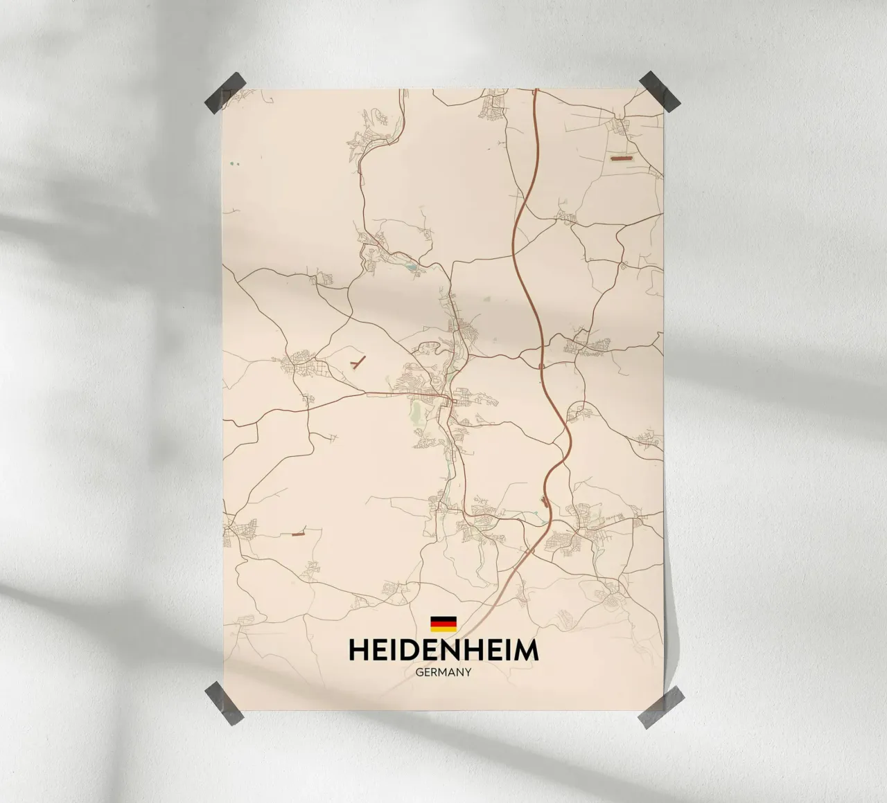 Heidenheim DE poster con telaio in plastica da Christopher Adams