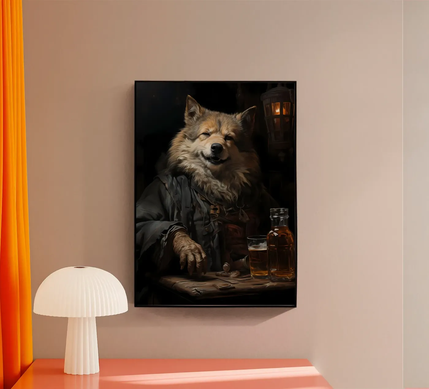 Animale lupo plexiglass da Pierre Walton