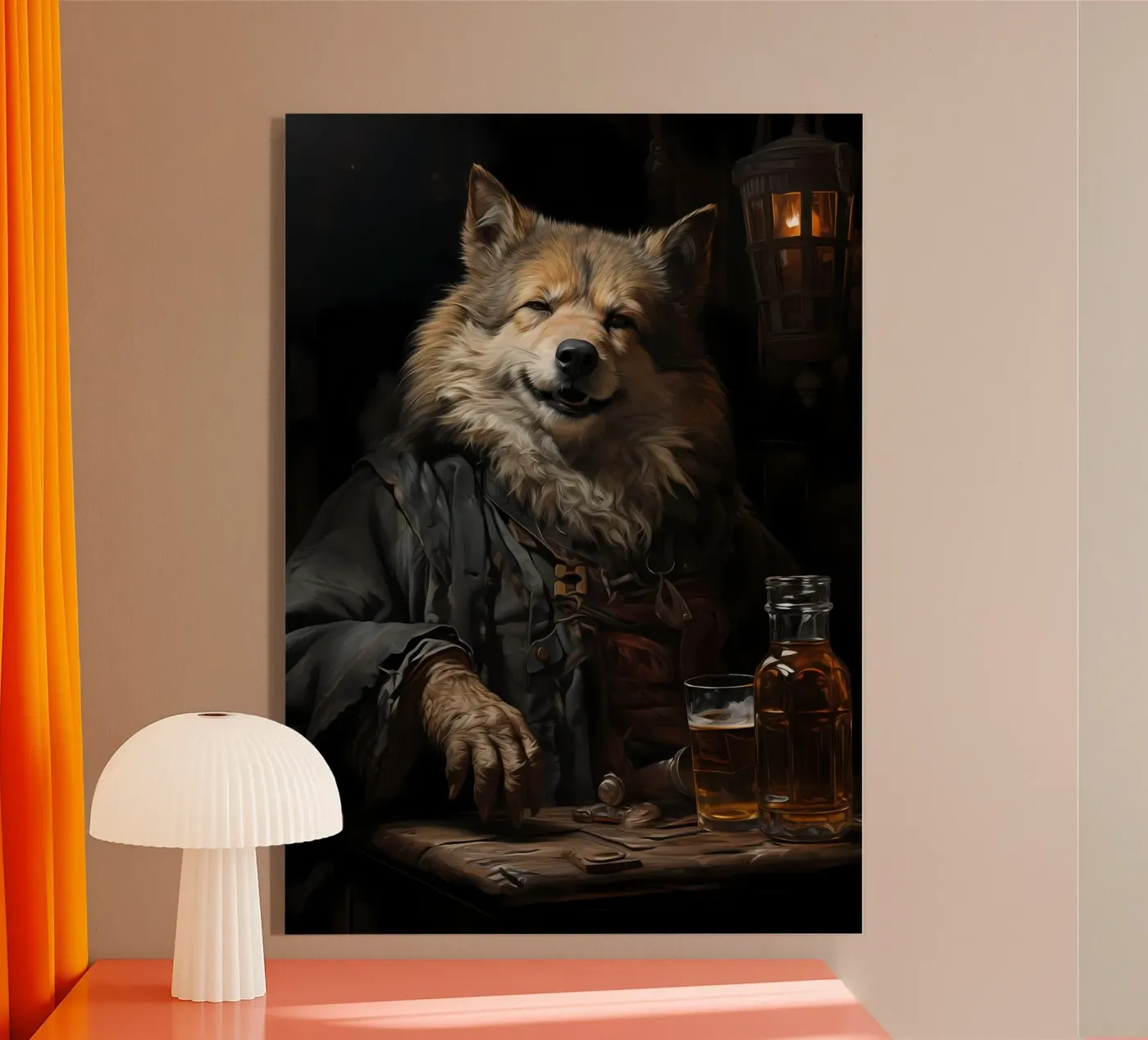 Animale lupo plexiglass da Pierre Walton