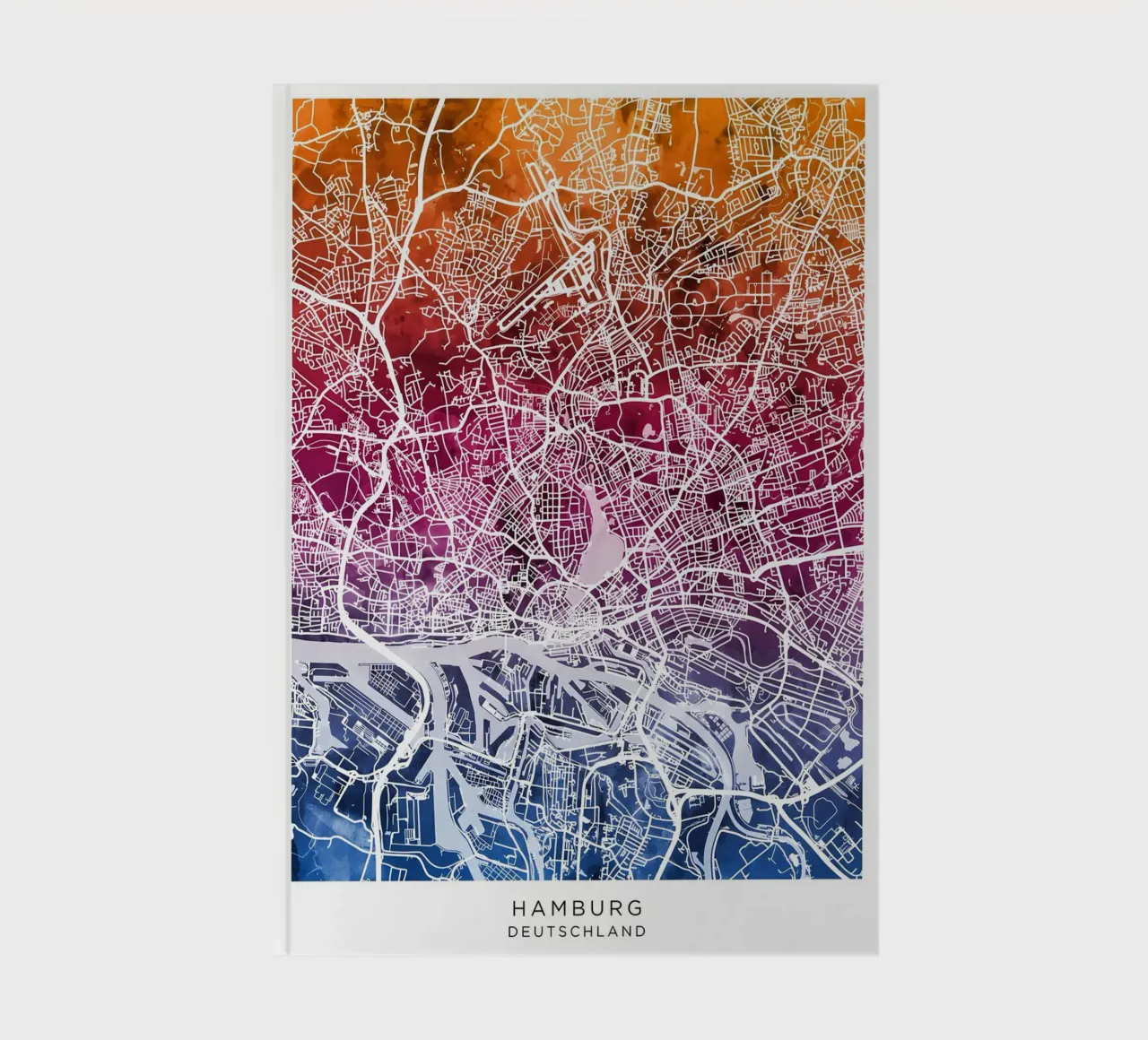 Hamburg Germany Map notebook by Christopher Adams