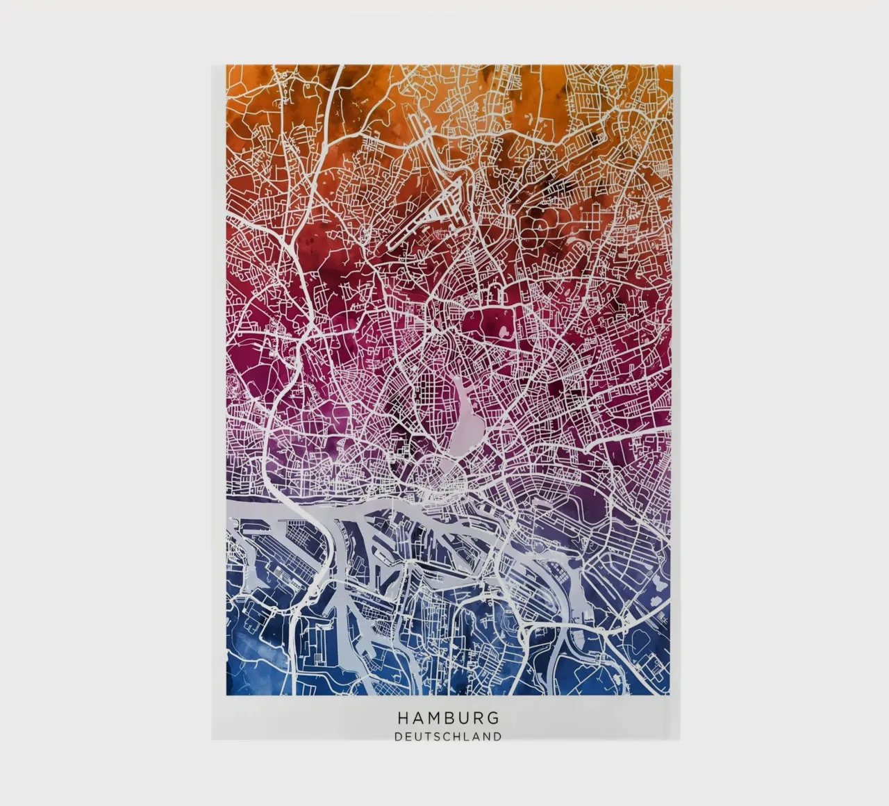 Hamburg Germany Map notebook by Christopher Adams