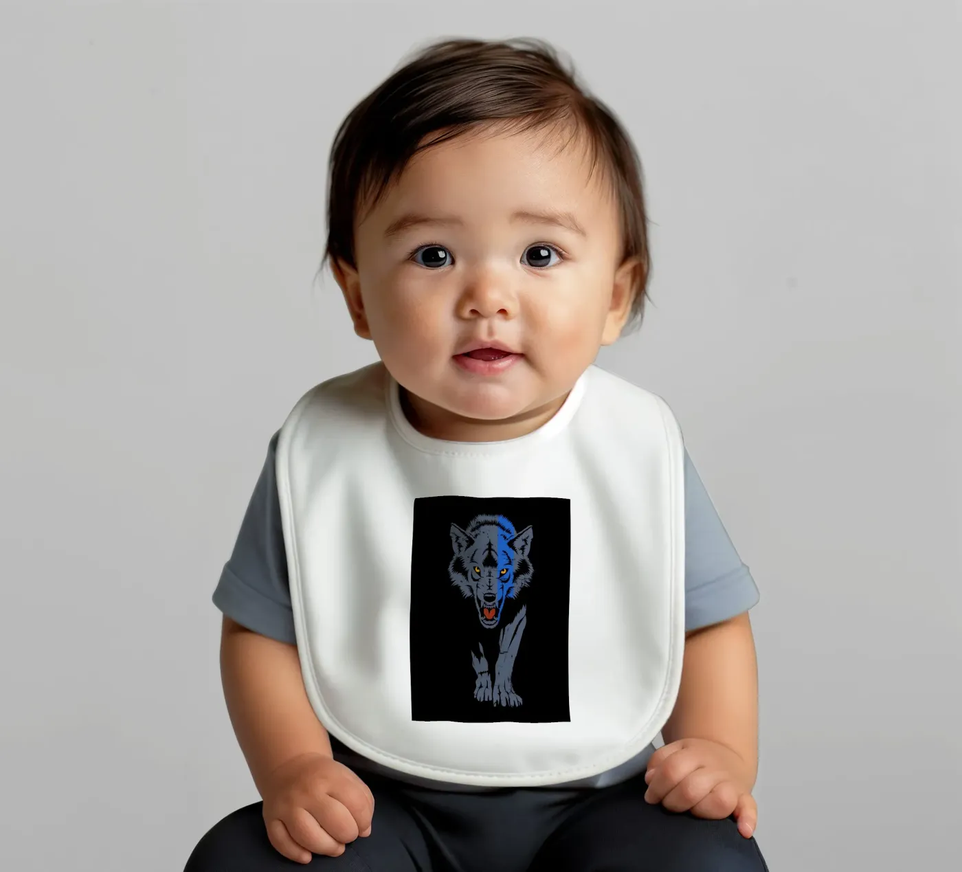 Wolf Tier Babylätzchen von Pierre Walton