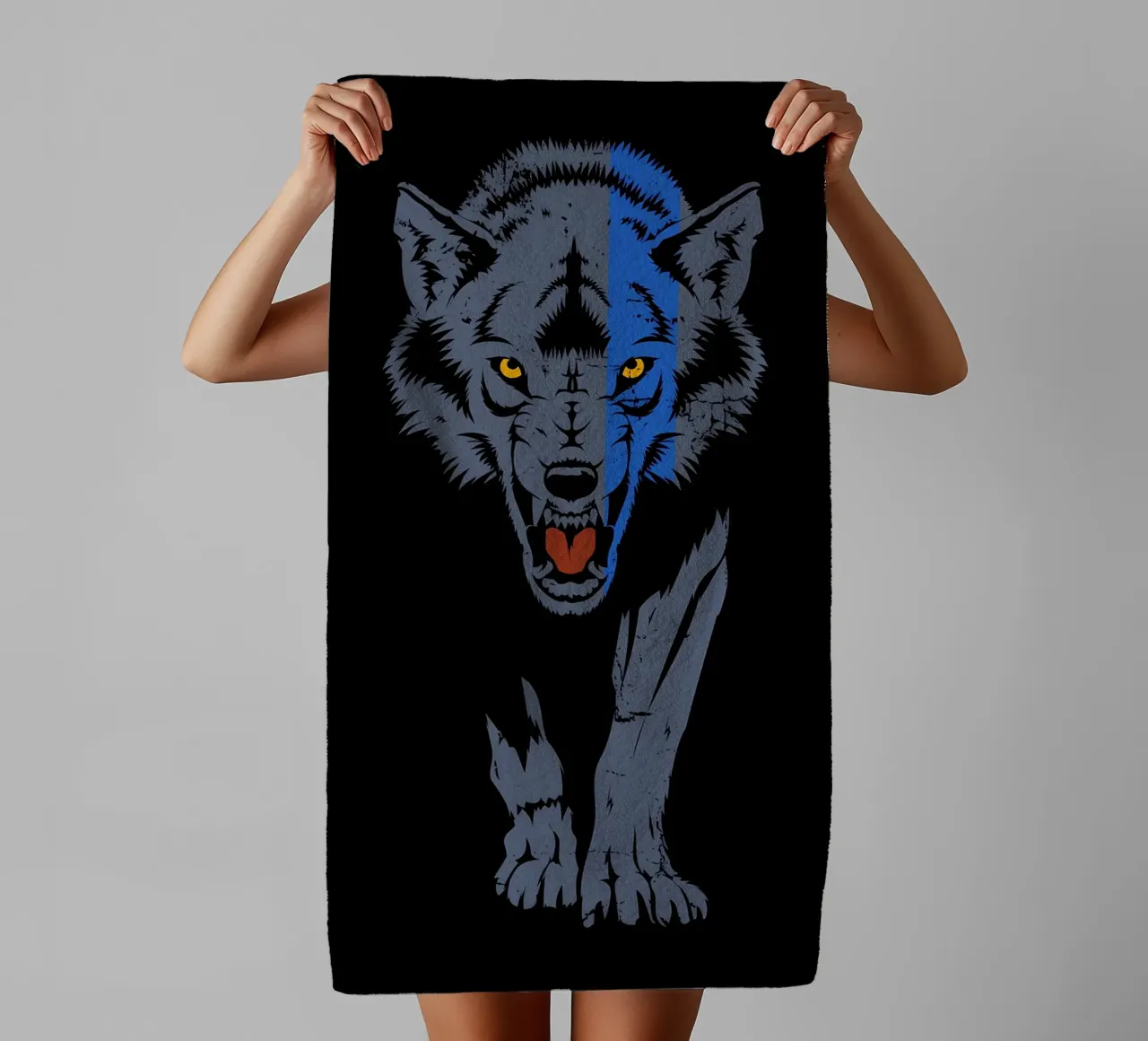 Animale lupo asciugamano da bagno da Pierre Walton