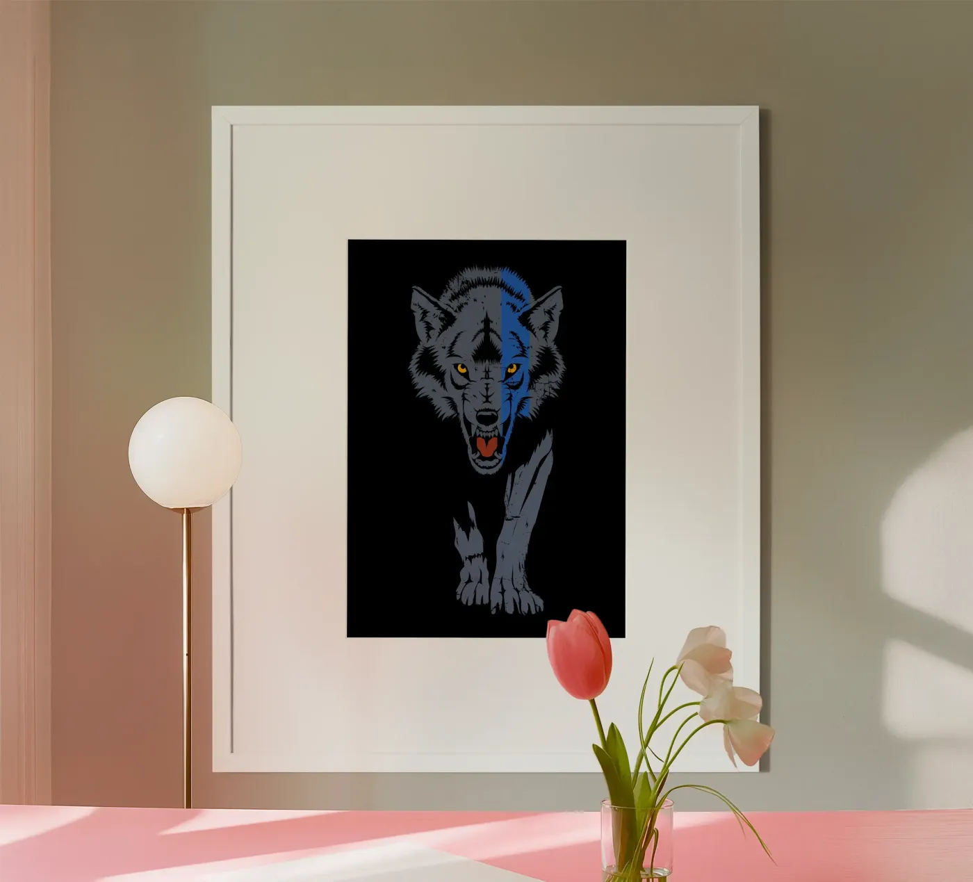 Wolf Animal poster van Pierre Walton