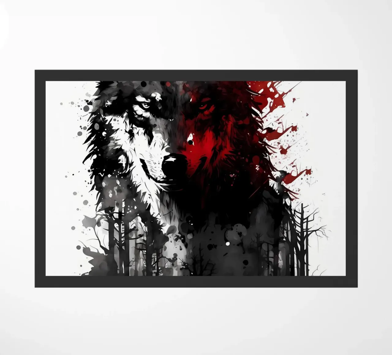 Wolf Animal deurmat van Pierre Walton