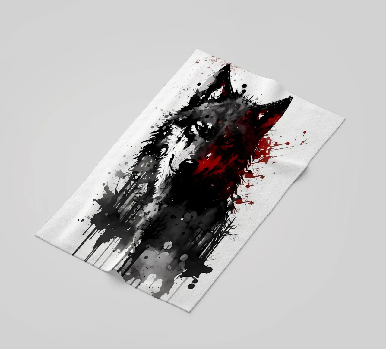 Wolf Animal beach towel by Pierre Walton