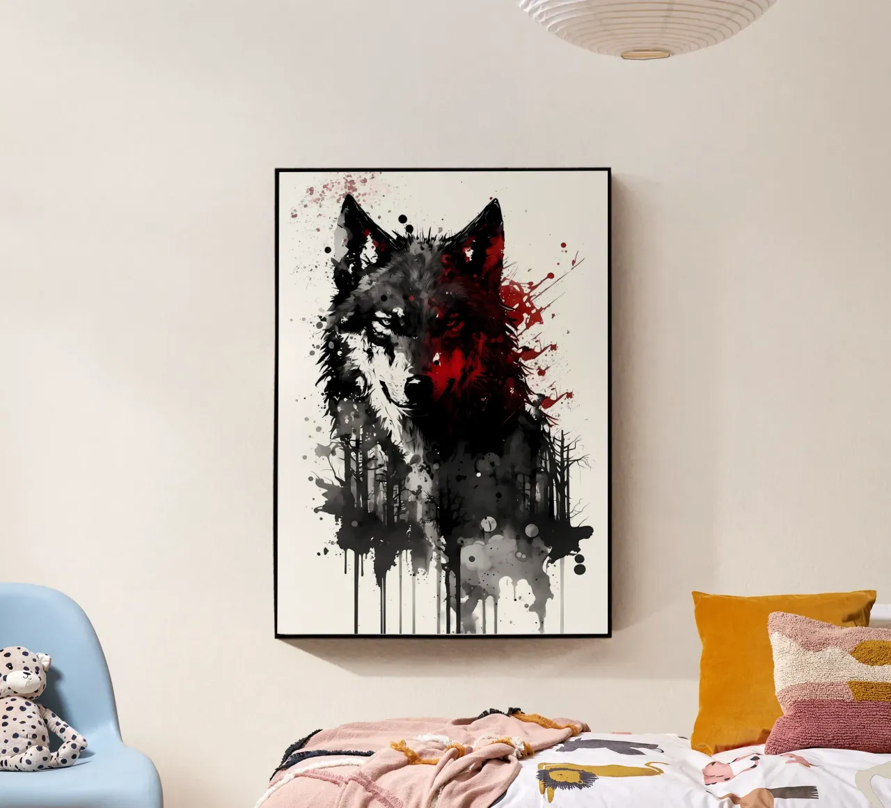 Animale lupo plexiglass da Pierre Walton