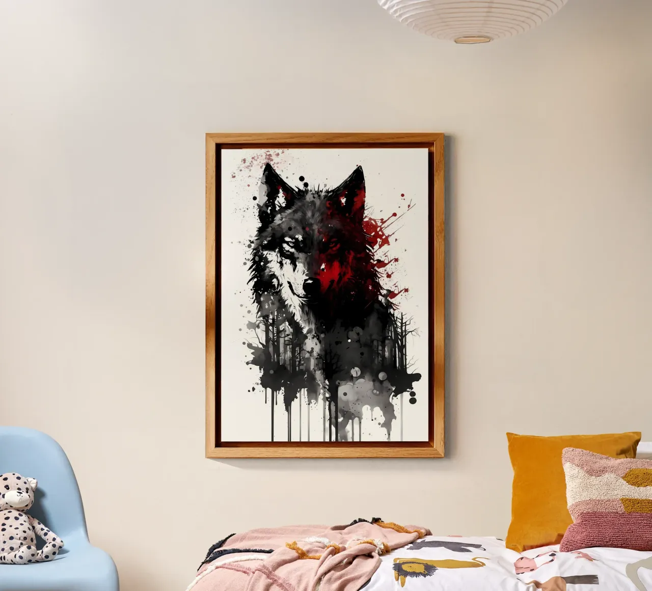 Animale lupo alluminio dibond da Pierre Walton