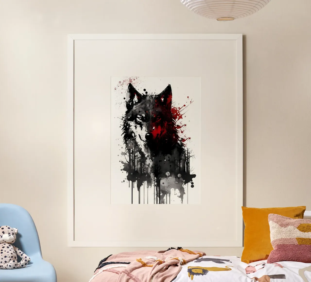 Wolf Dier poster van Pierre Walton