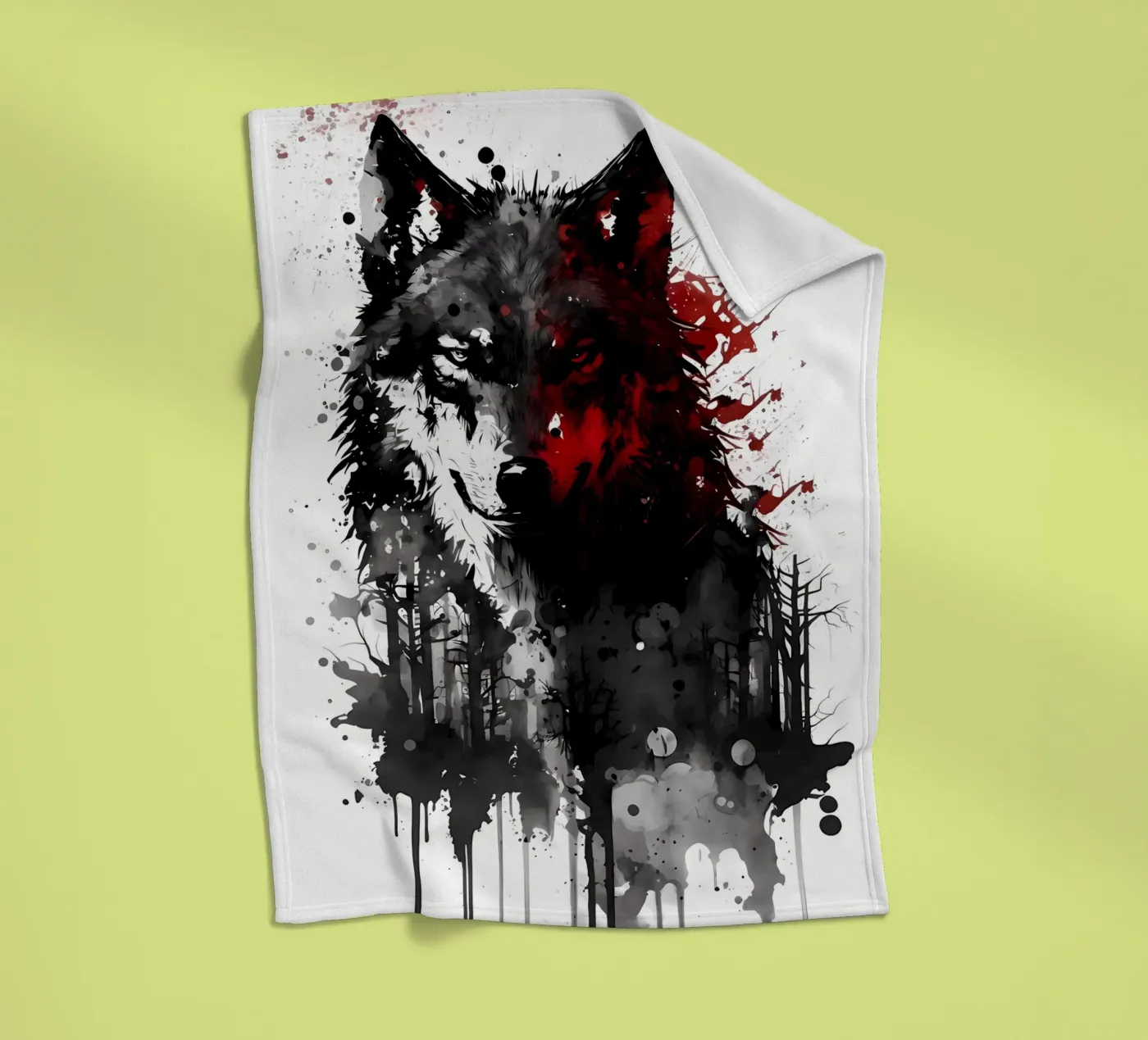 Wolf Dier fleecedeken van Pierre Walton