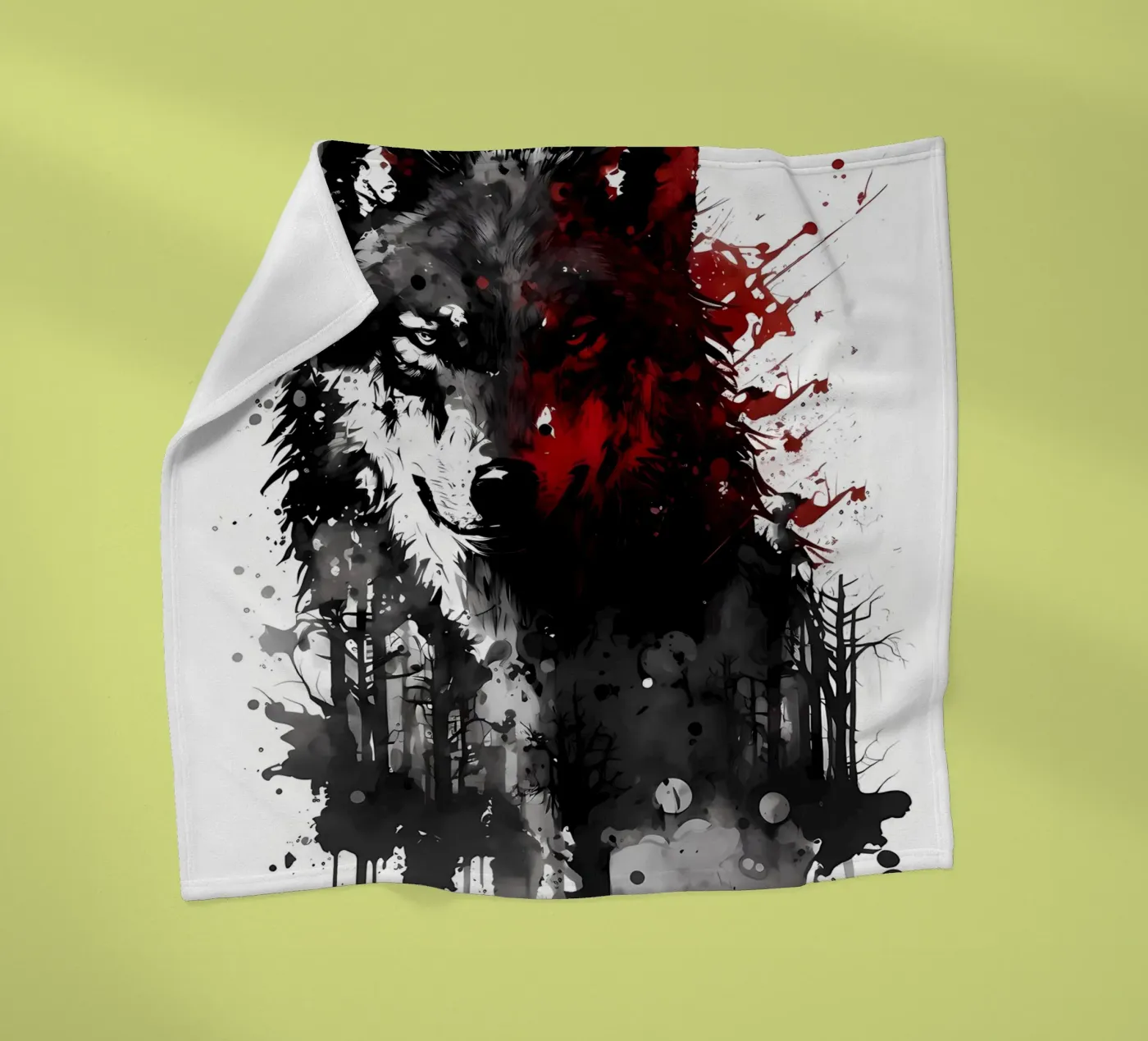 Wolf Dier fleecedeken van Pierre Walton