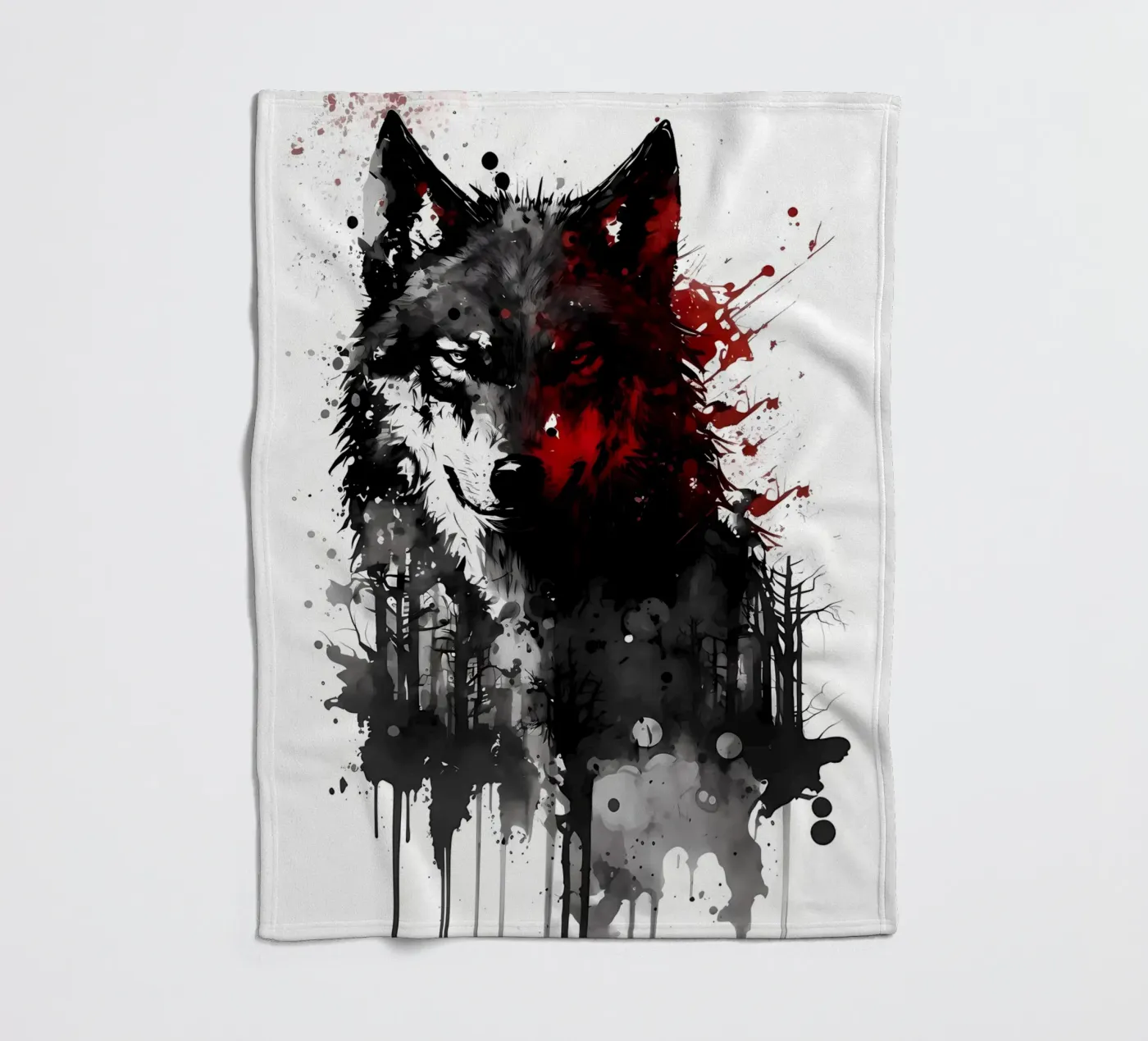 Wolf Dier fleecedeken van Pierre Walton