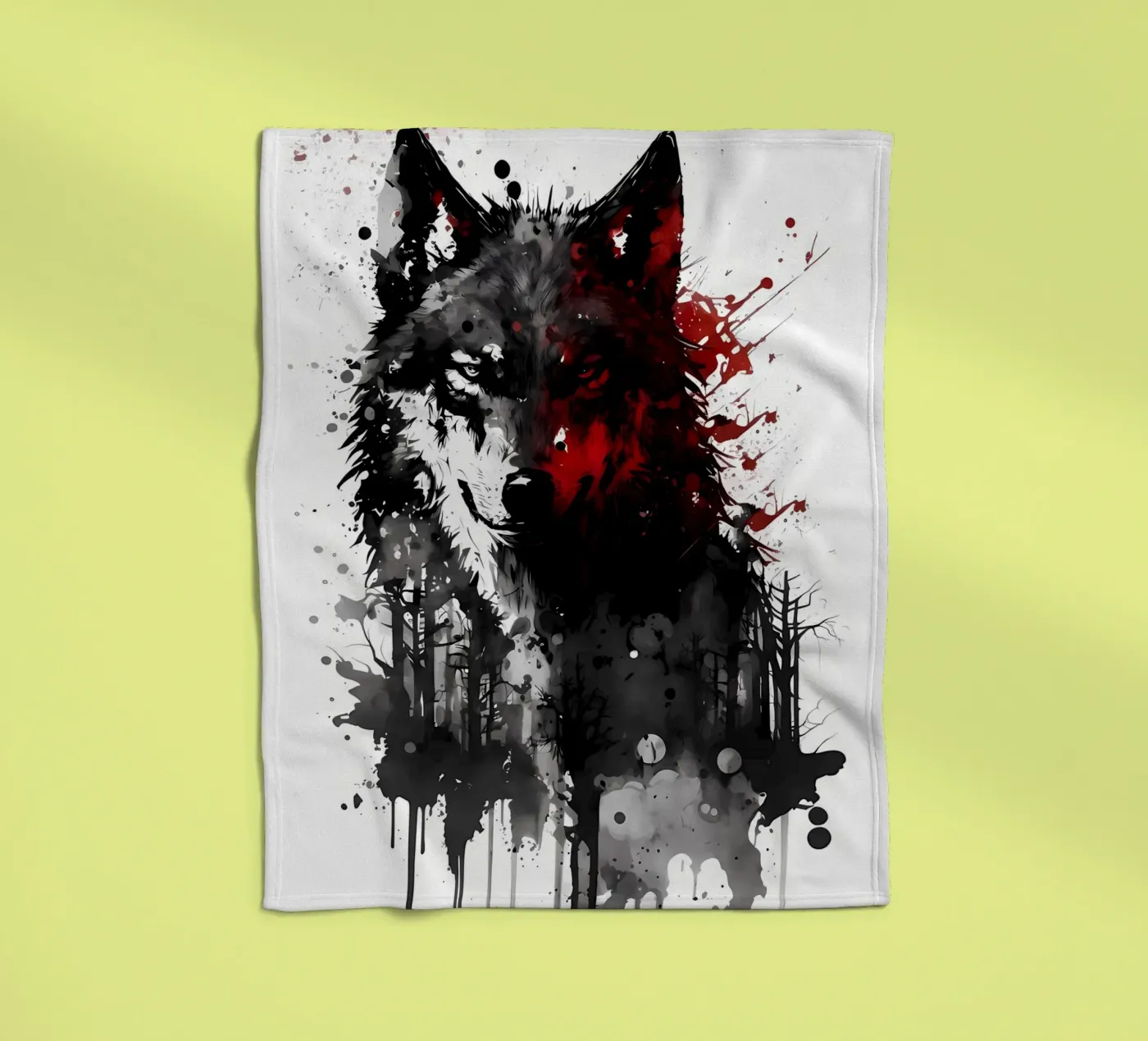 Wolf Dier fleecedeken van Pierre Walton