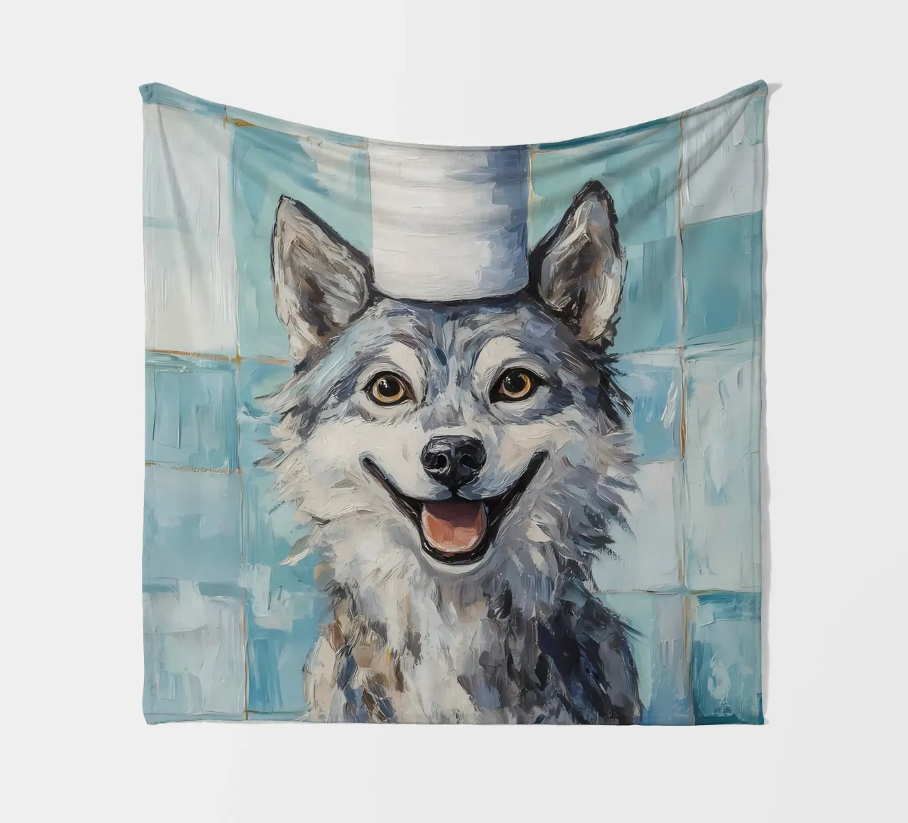 Animale lupo coperta in pile da Pierre Walton