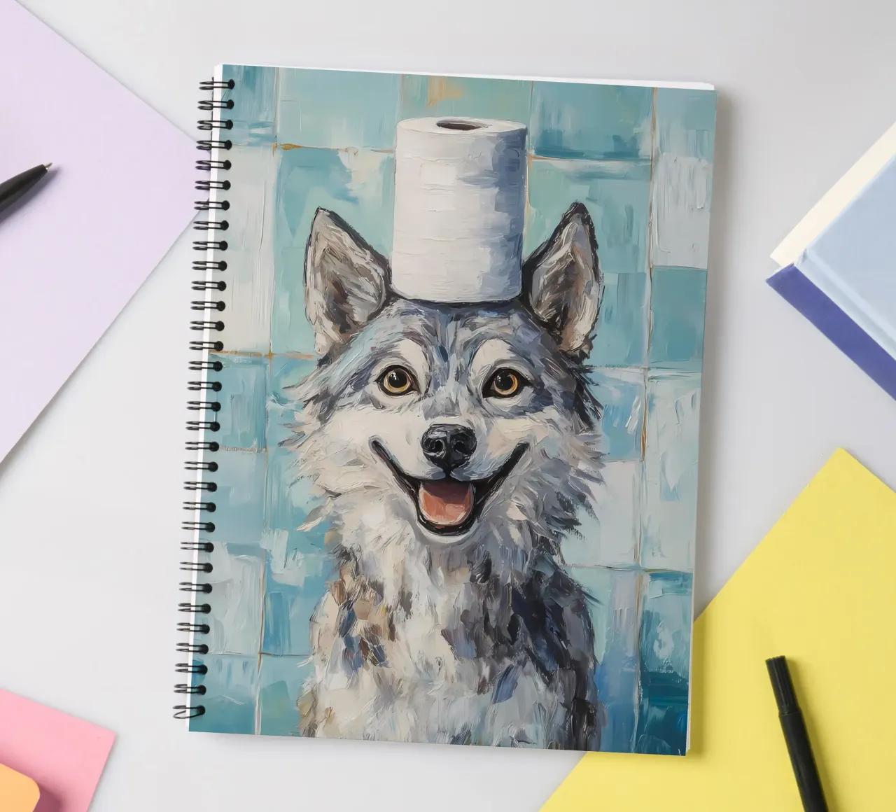 Wolf Animal spiral notebook by Pierre Walton