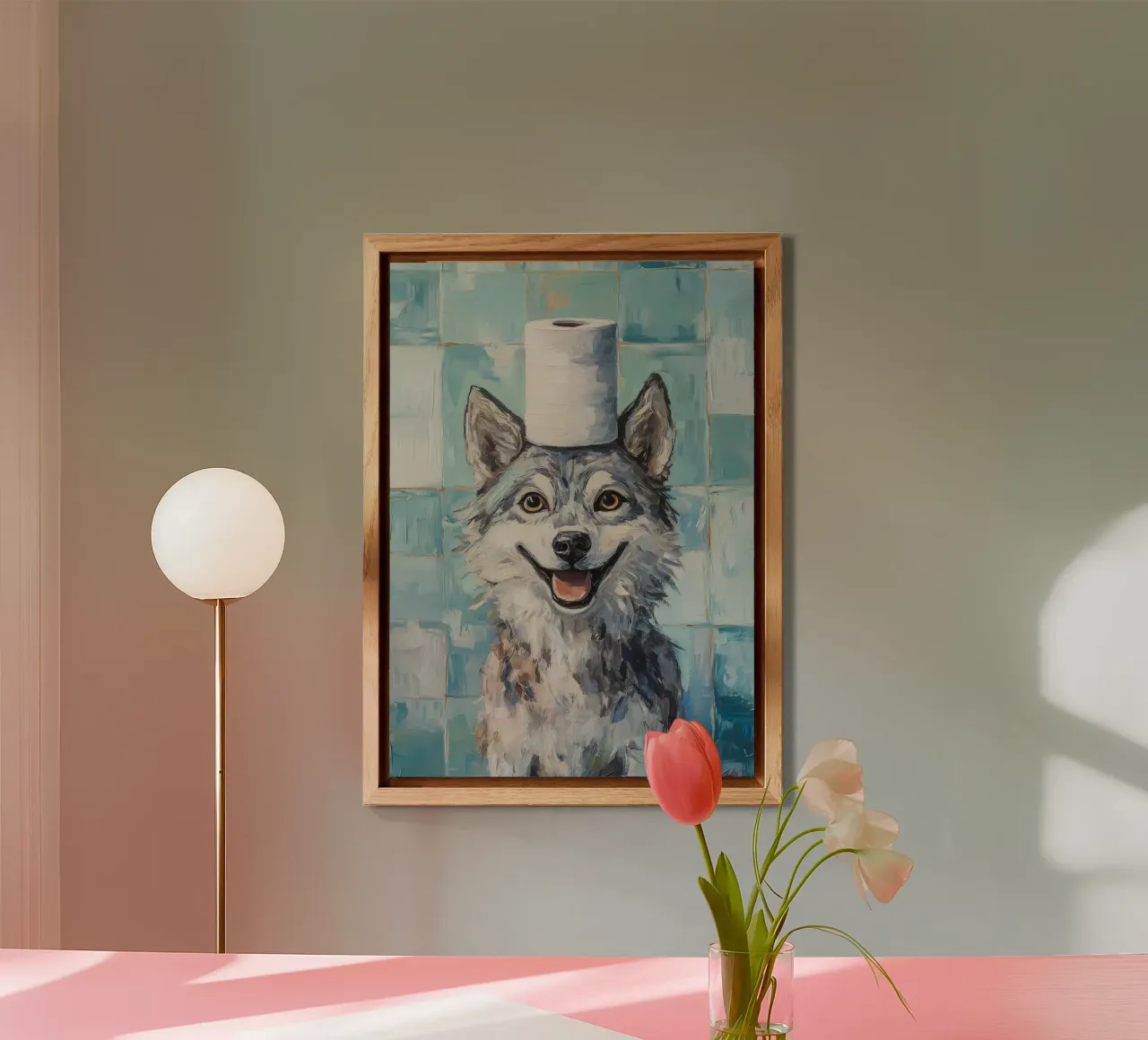 Animale lupo alluminio dibond da Pierre Walton