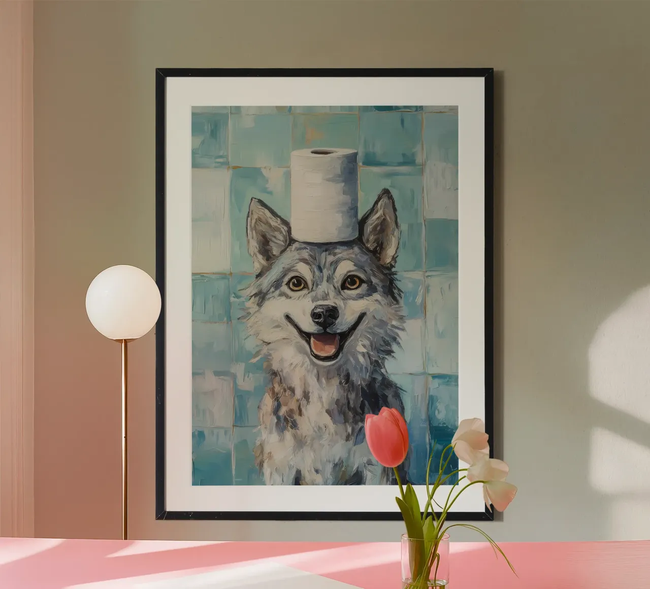 Animale lupo carta hahnemühle da Pierre Walton