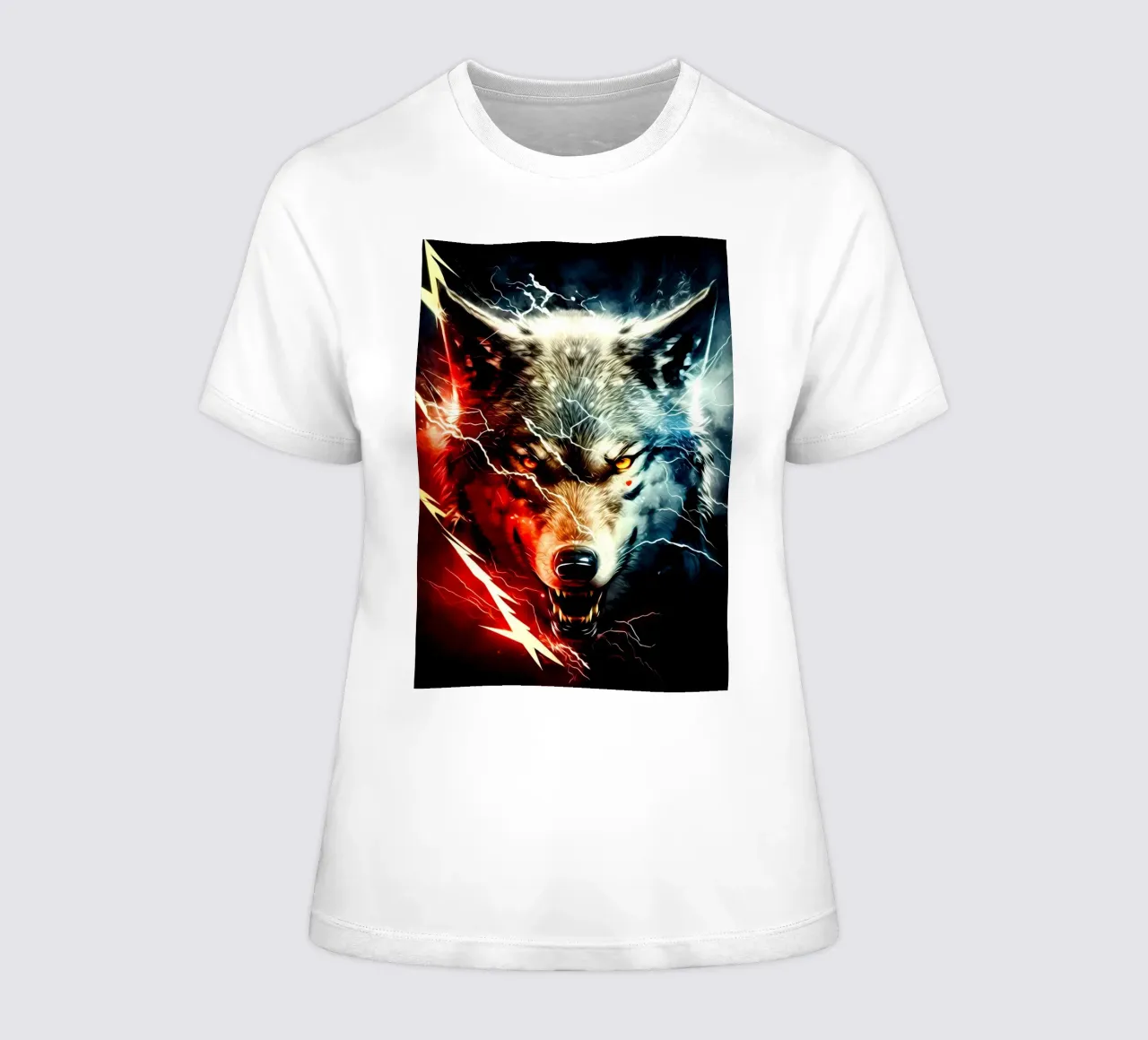 Wolf Dier dames t-shirt getailleerd van Pierre Walton