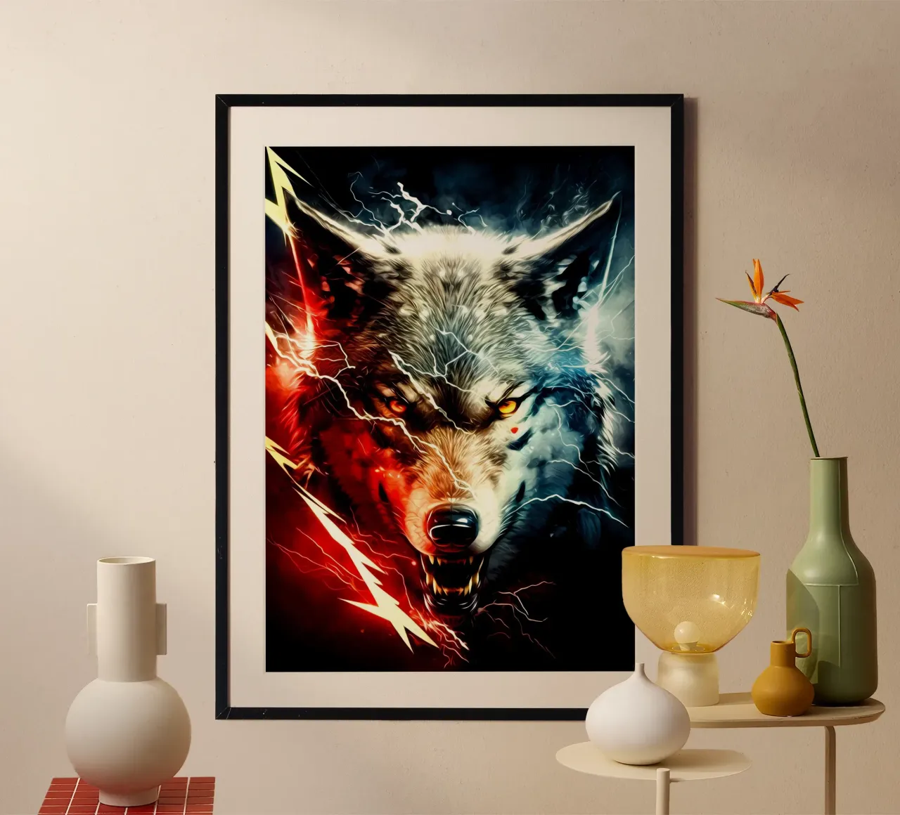 Wolf Animal hahnemühle by Pierre Walton