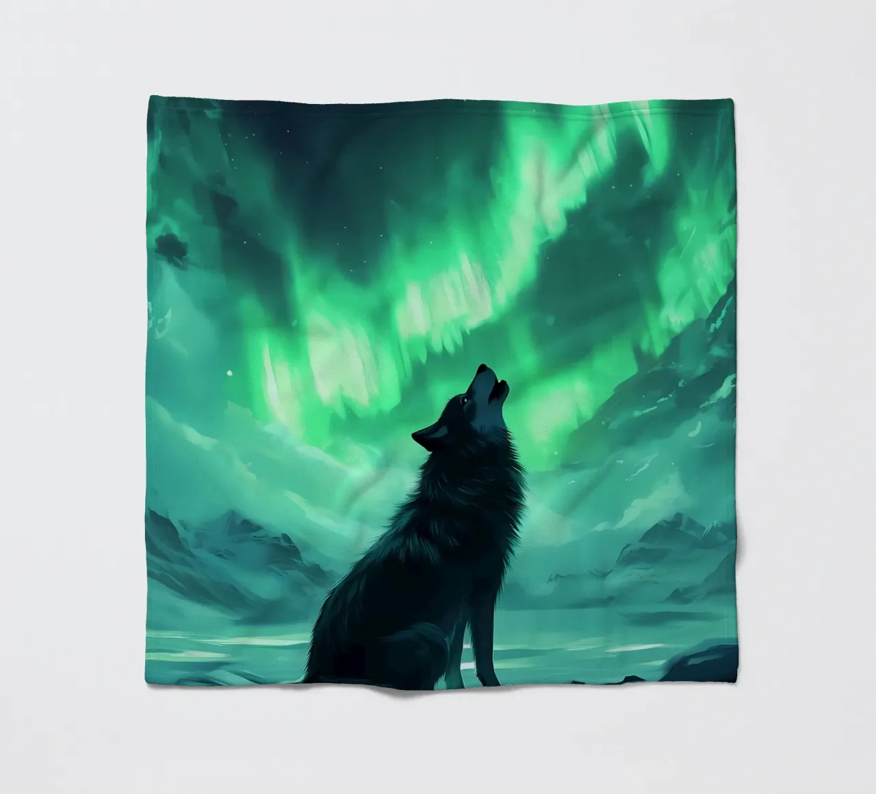 Animale lupo coperta in pile da Pierre Walton