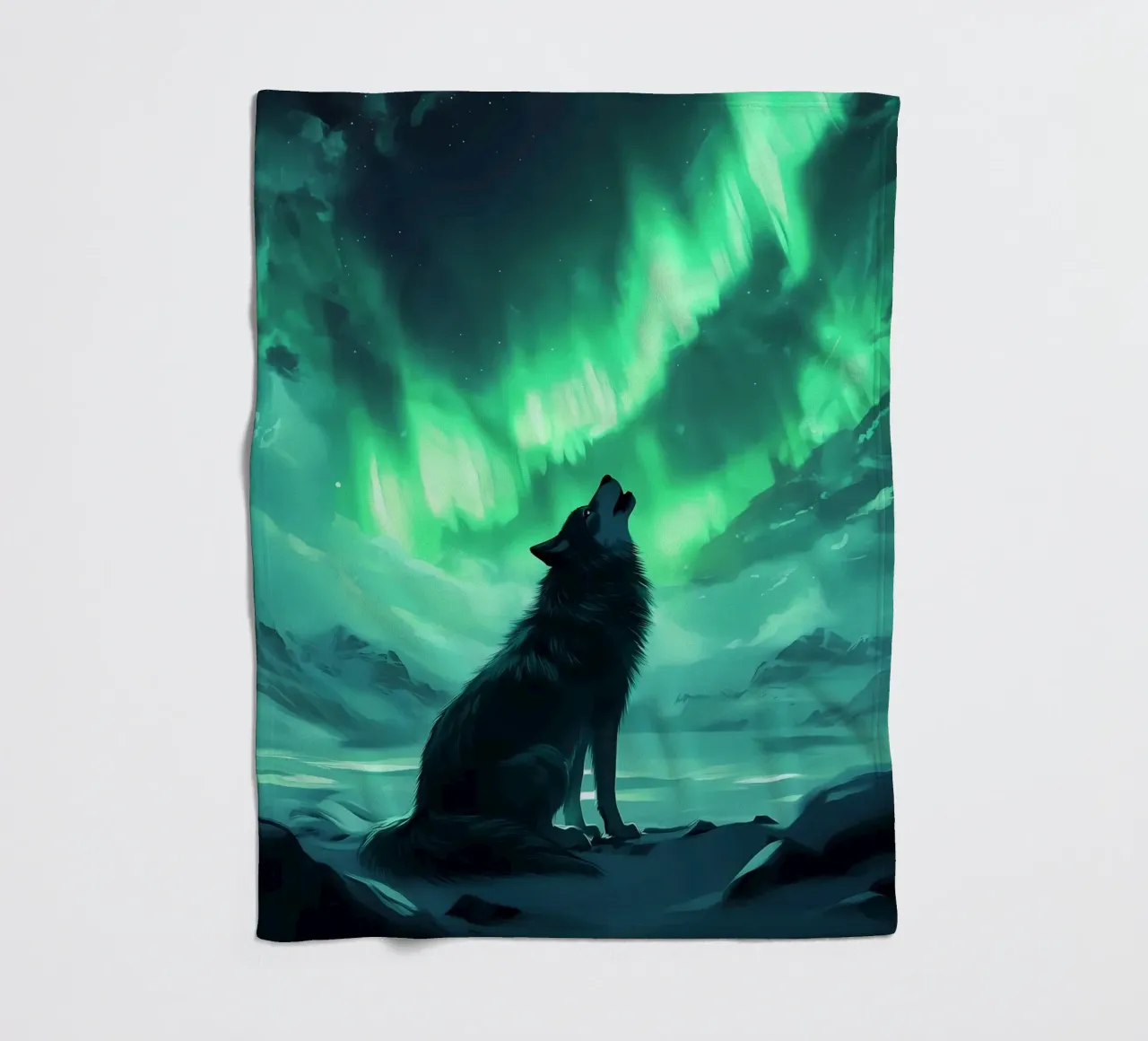 Animale lupo coperta in pile da Pierre Walton