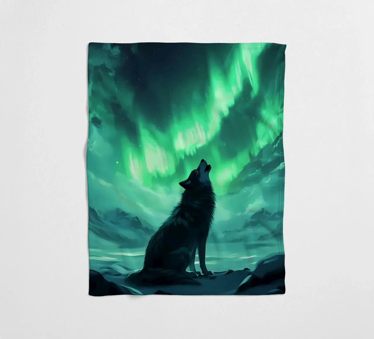 Animale lupo coperta in pile da Pierre Walton