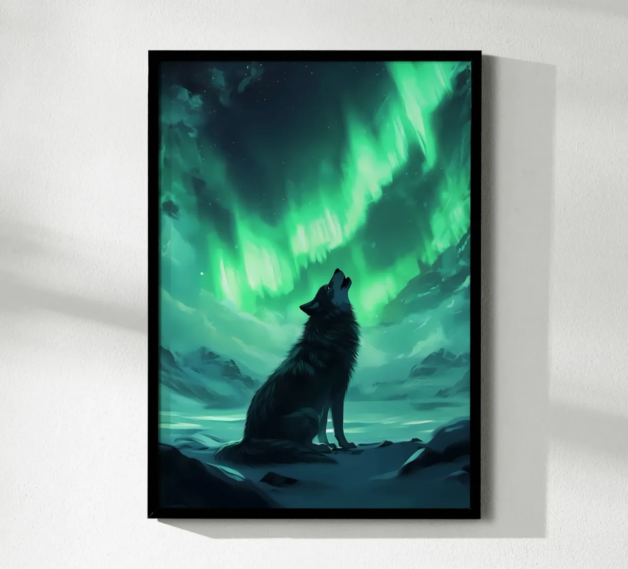 Wolf Dier poster van Pierre Walton
