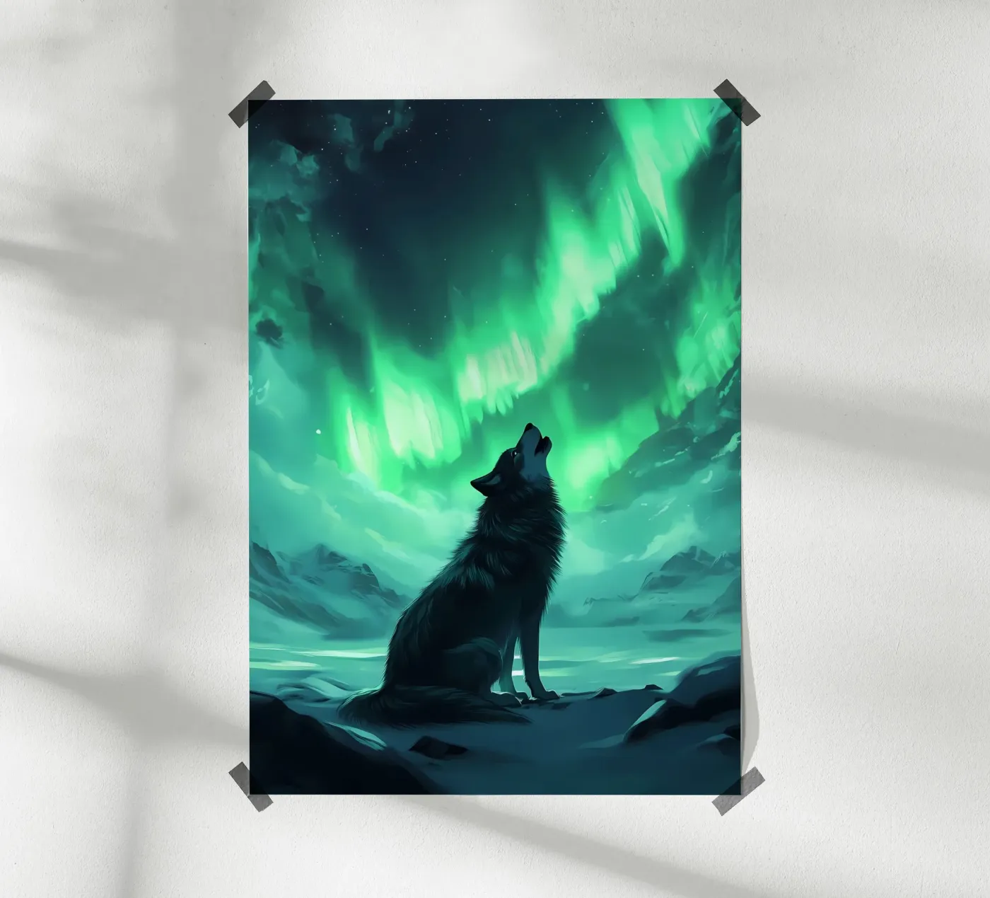 Wolf Dier poster van Pierre Walton