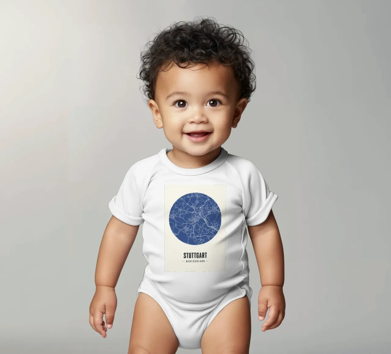 Stuttgart Kurzarm Babybody von Christopher Adams