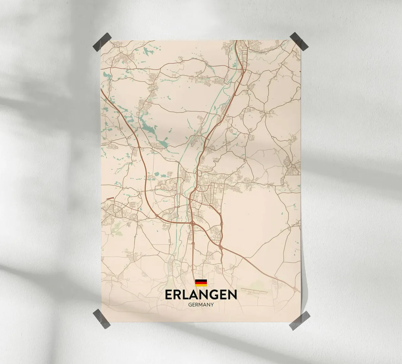 Erlangen DE poster con telaio in plastica da Christopher Adams