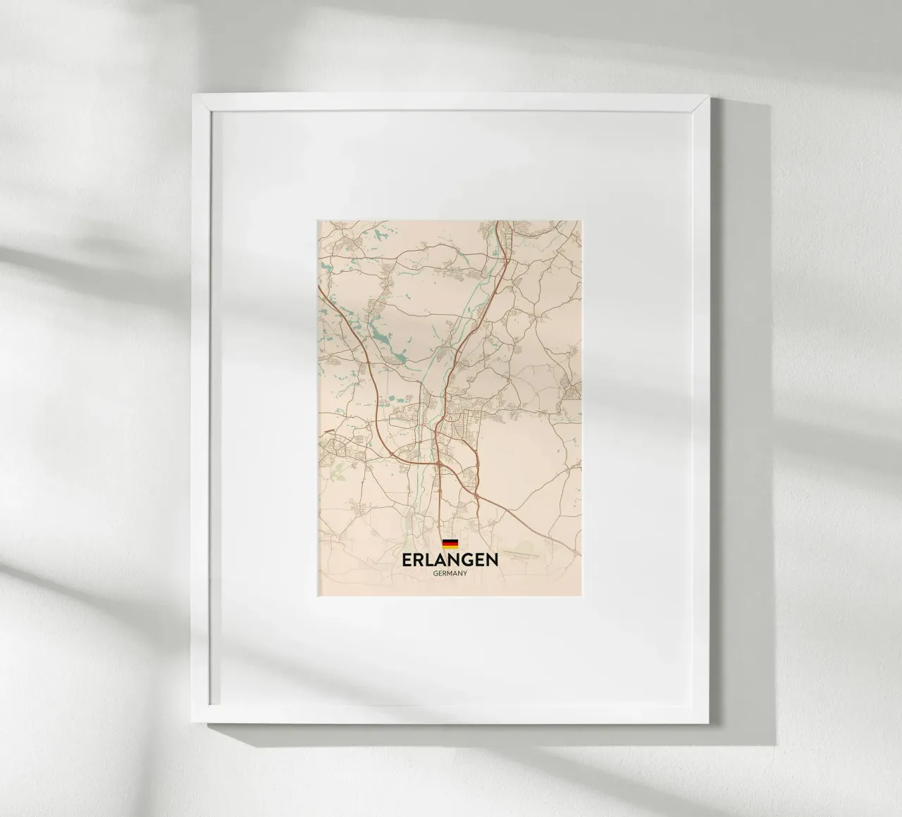 Erlangen DE poster con telaio in plastica da Christopher Adams