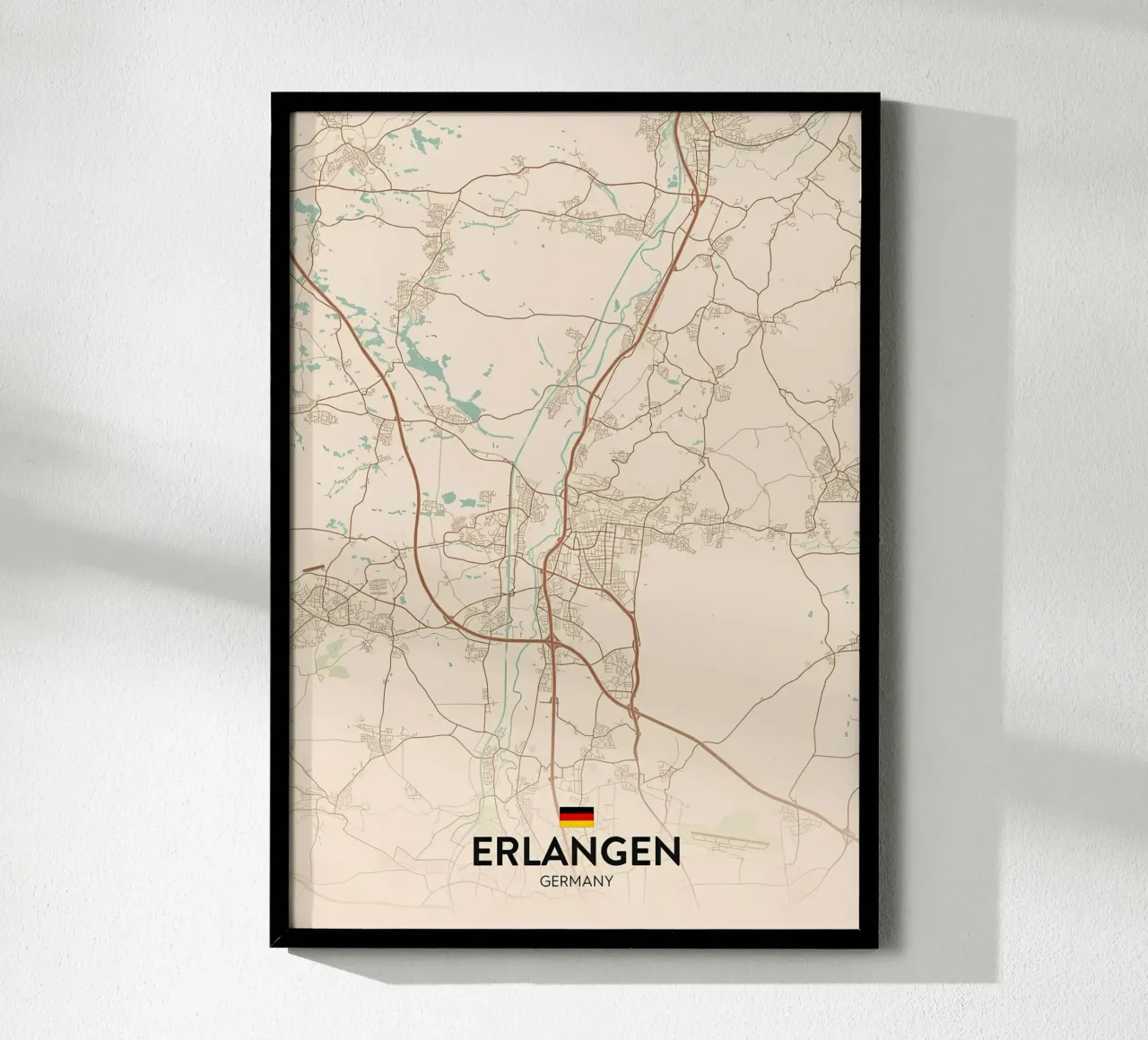 Erlangen DE poster con telaio in plastica da Christopher Adams