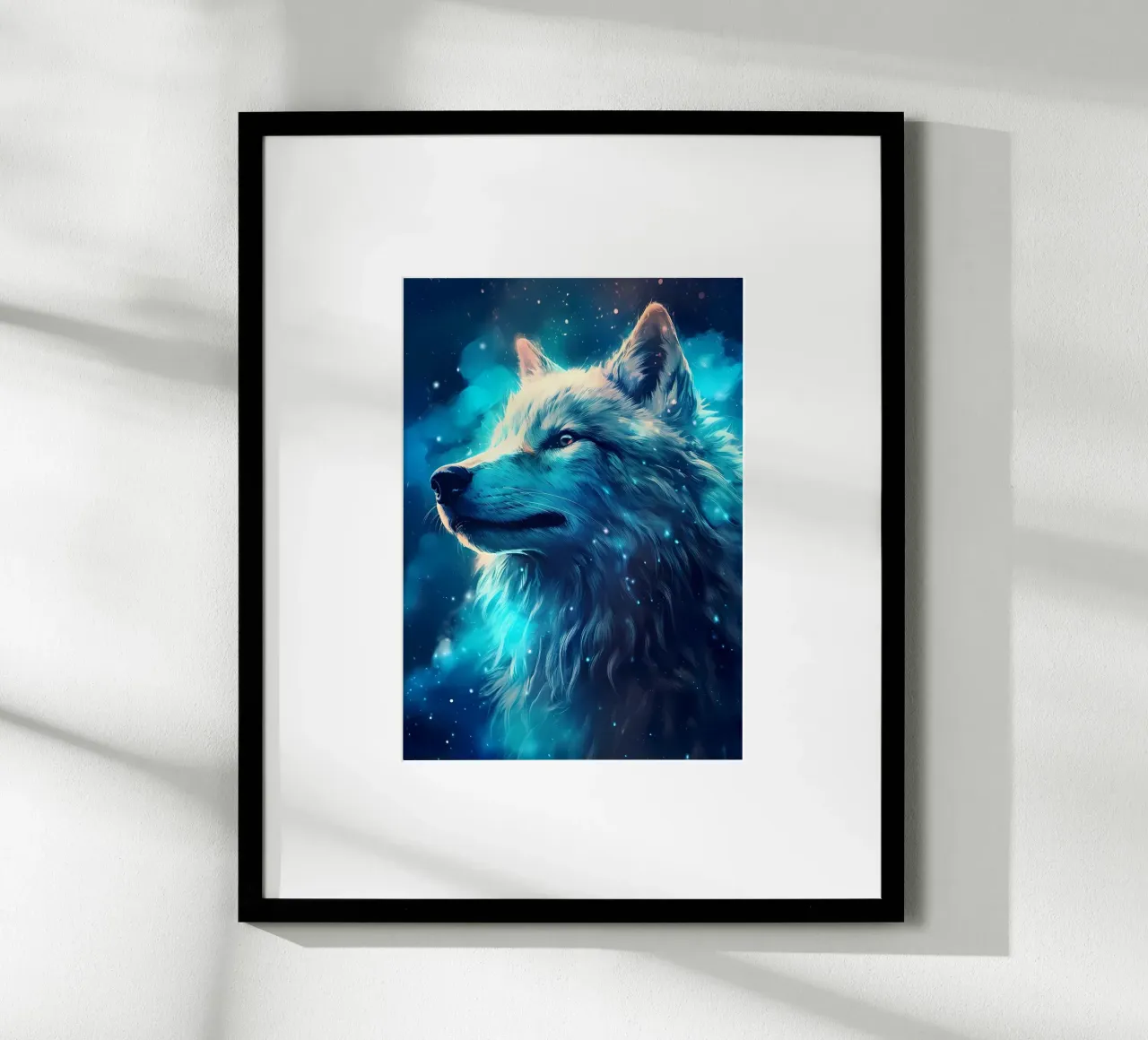 Animale lupo poster con telaio in alluminio da Pierre Walton