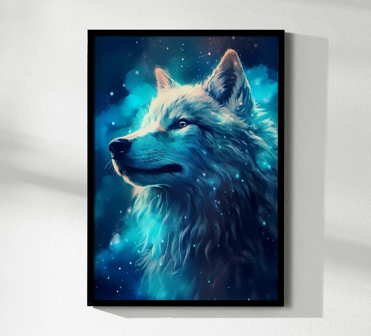 Animale lupo poster con telaio in alluminio da Pierre Walton