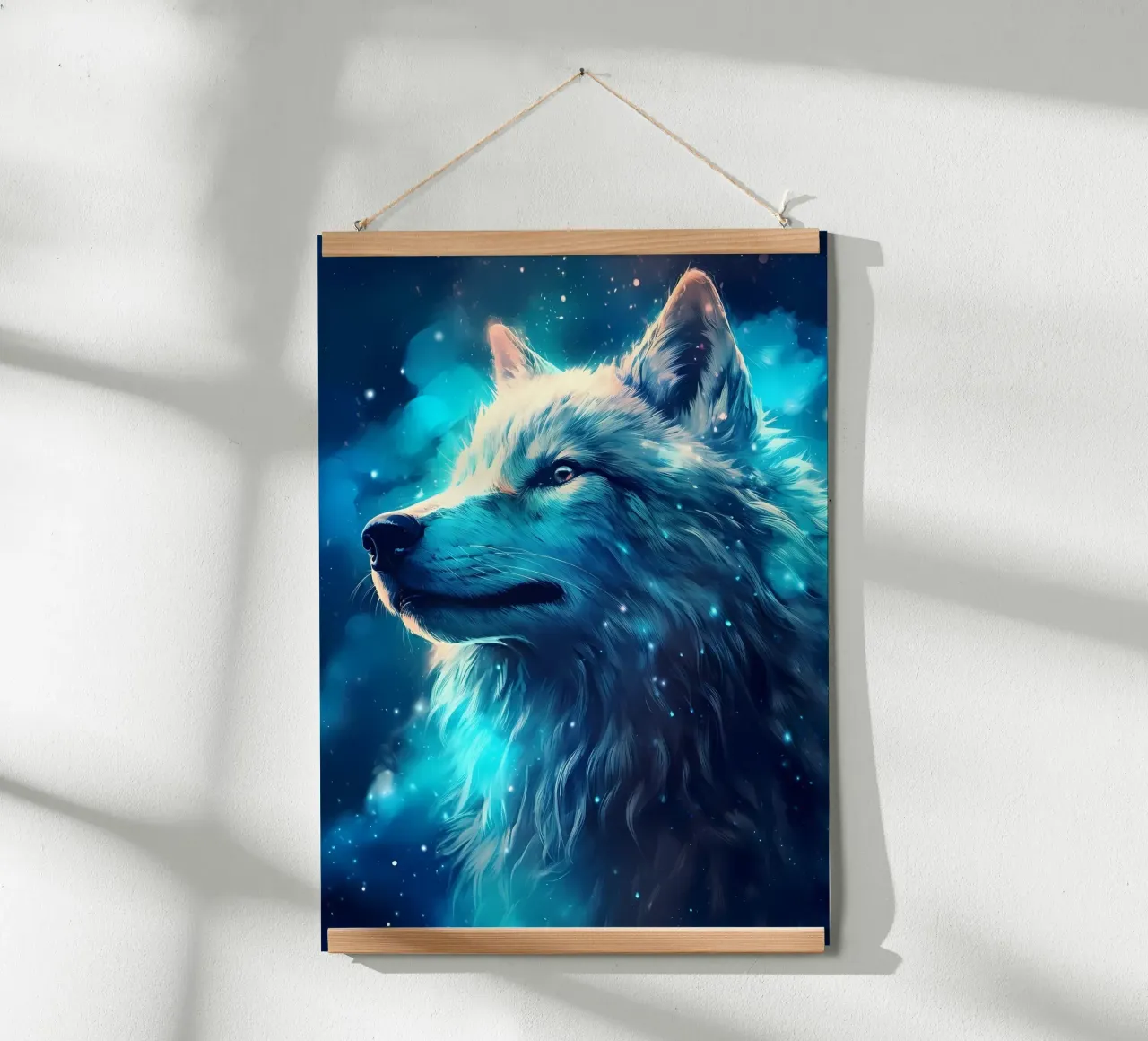 Animale lupo poster con telaio in alluminio da Pierre Walton