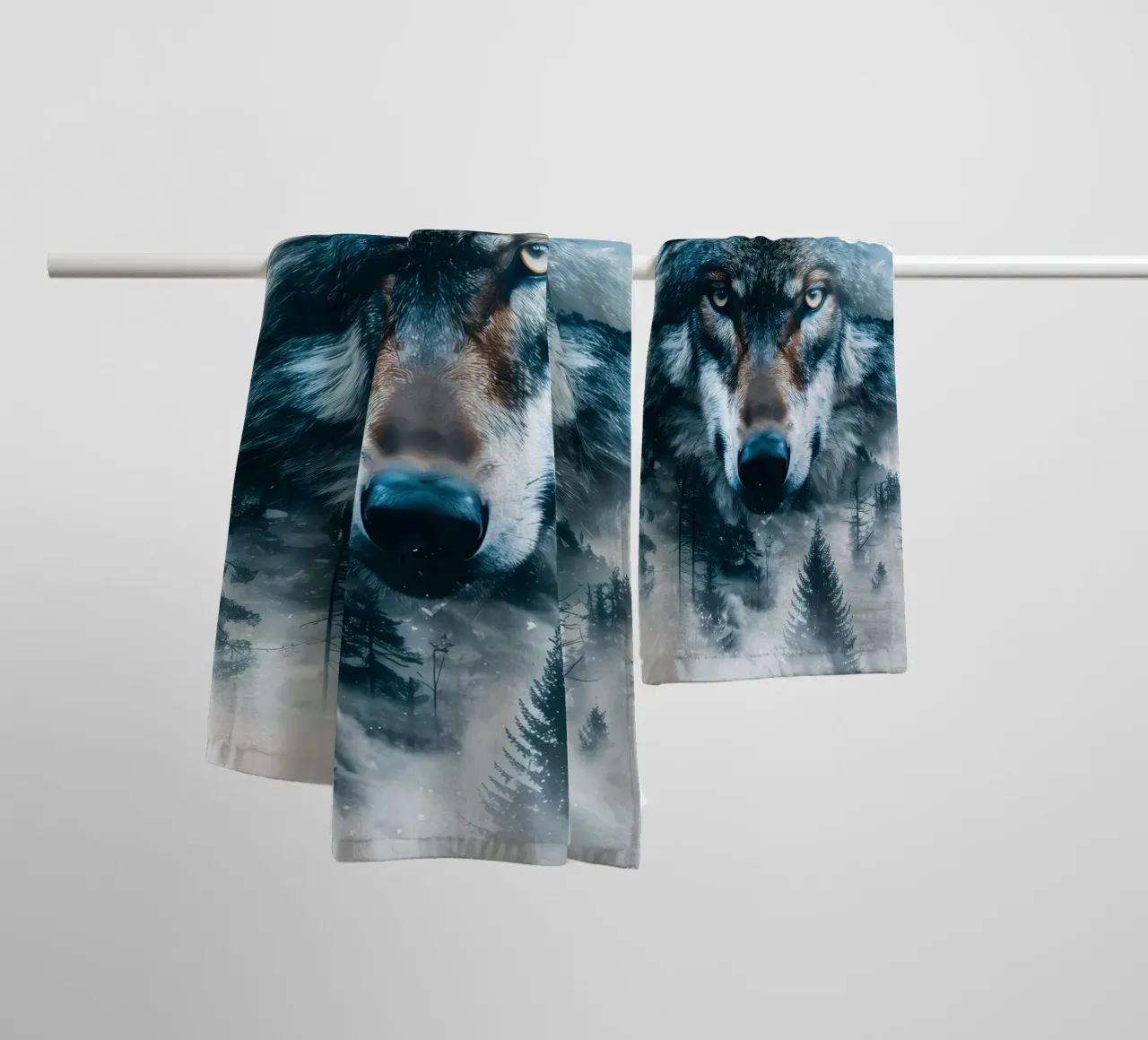 Animale lupo asciugamano da bagno da Pierre Walton