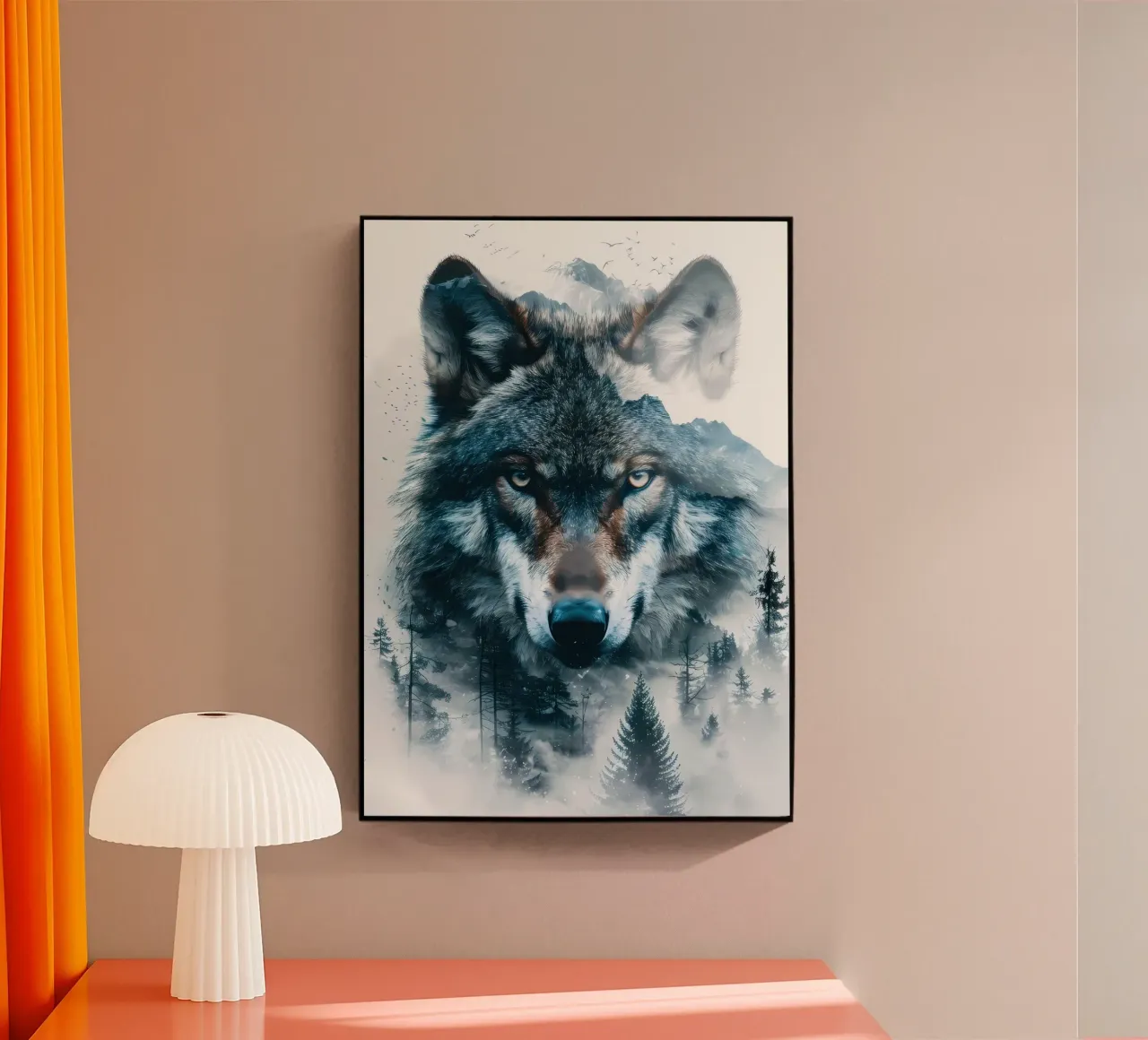 Animale lupo plexiglass da Pierre Walton