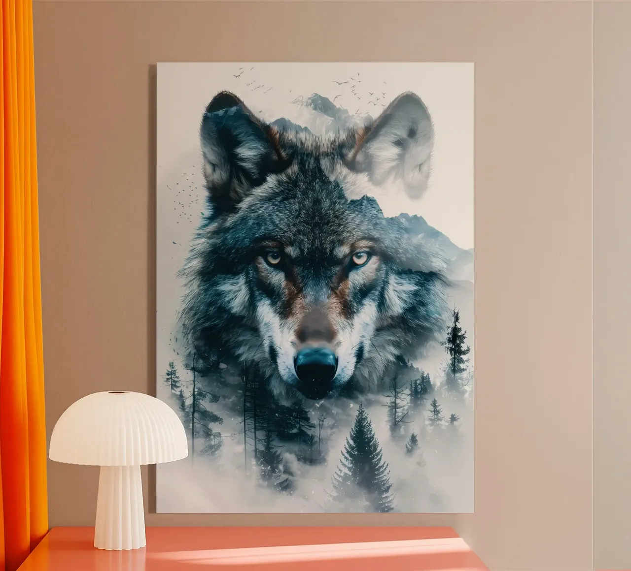 Animale lupo plexiglass da Pierre Walton