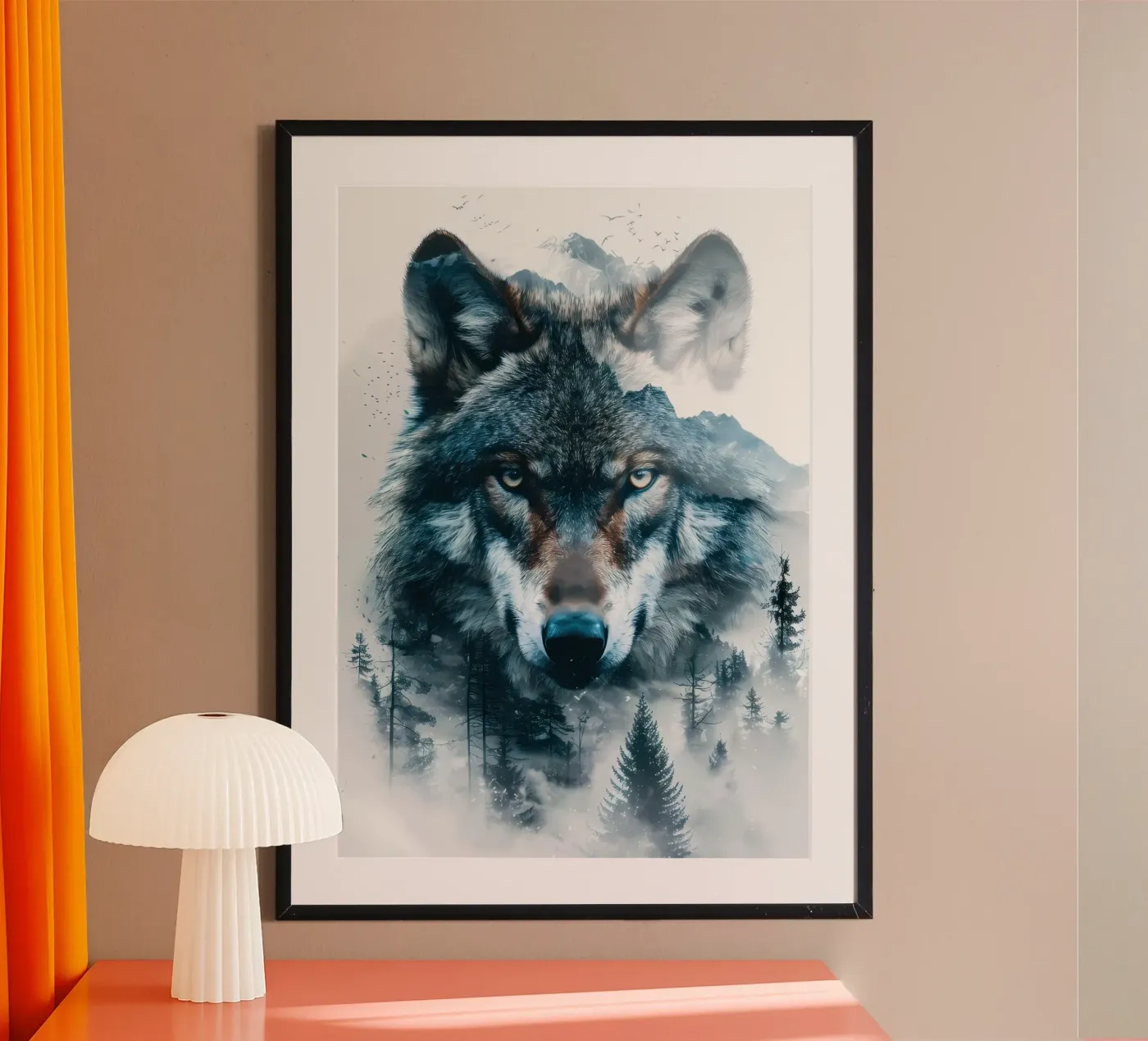 Wolf Animal poster van Pierre Walton