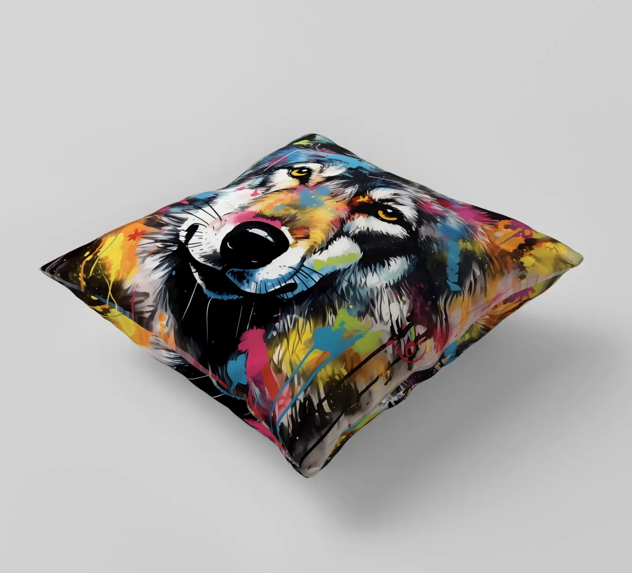 Wolf Dier kussen van Pierre Walton