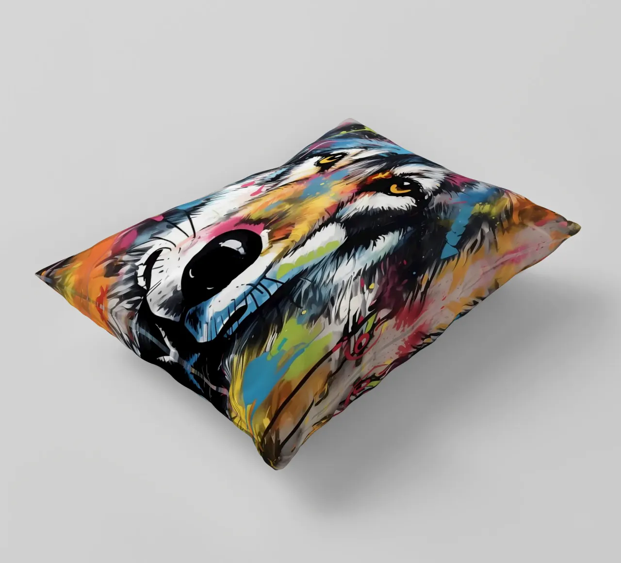 Wolf Dier kussen van Pierre Walton