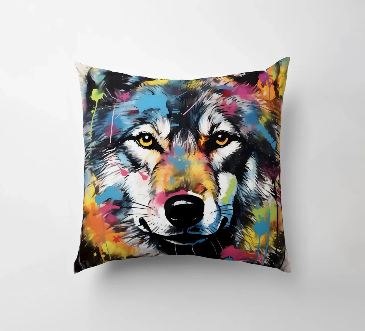Wolf Dier kussen van Pierre Walton