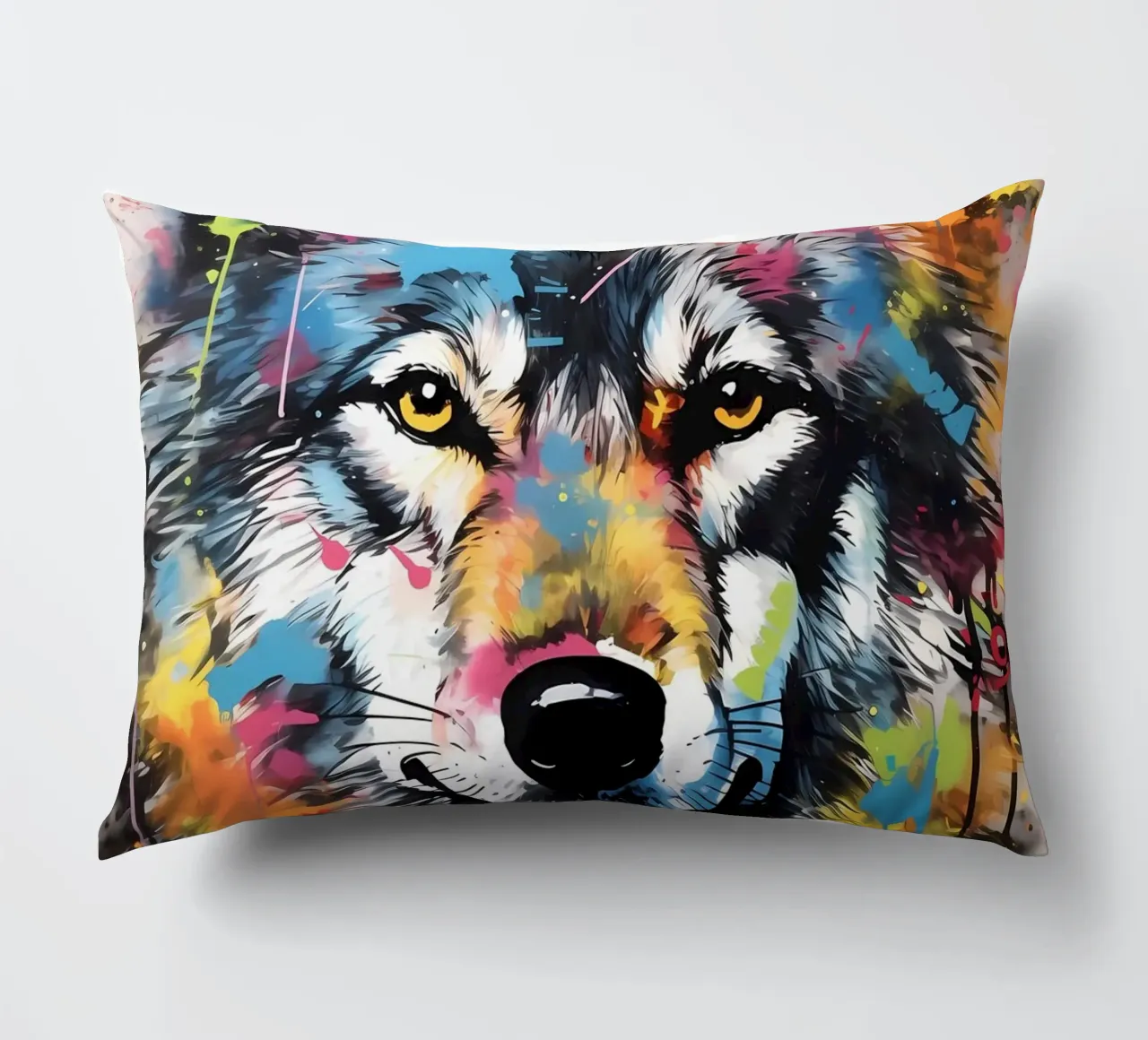 Wolf Dier kussen van Pierre Walton